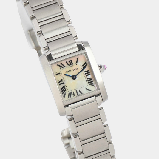 2023 Cartier Tank Francaise "Mother of Pearl" (Boxes / Card)
