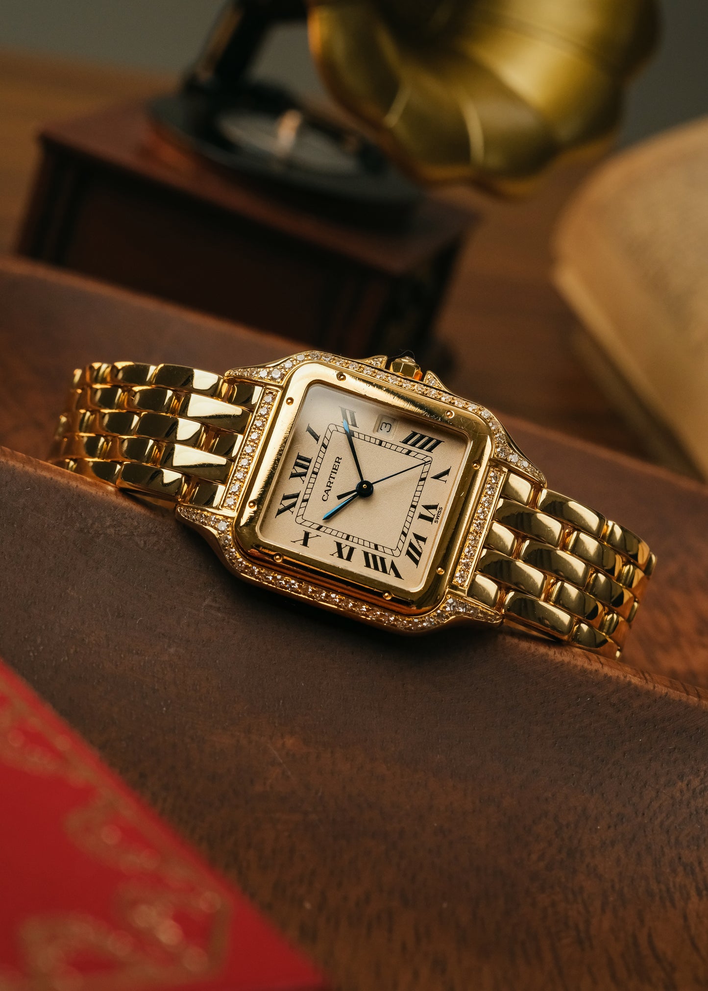 Cartier Panthere 18K Gold w/ Factory Diamond Setting (Box & Service Papers)
