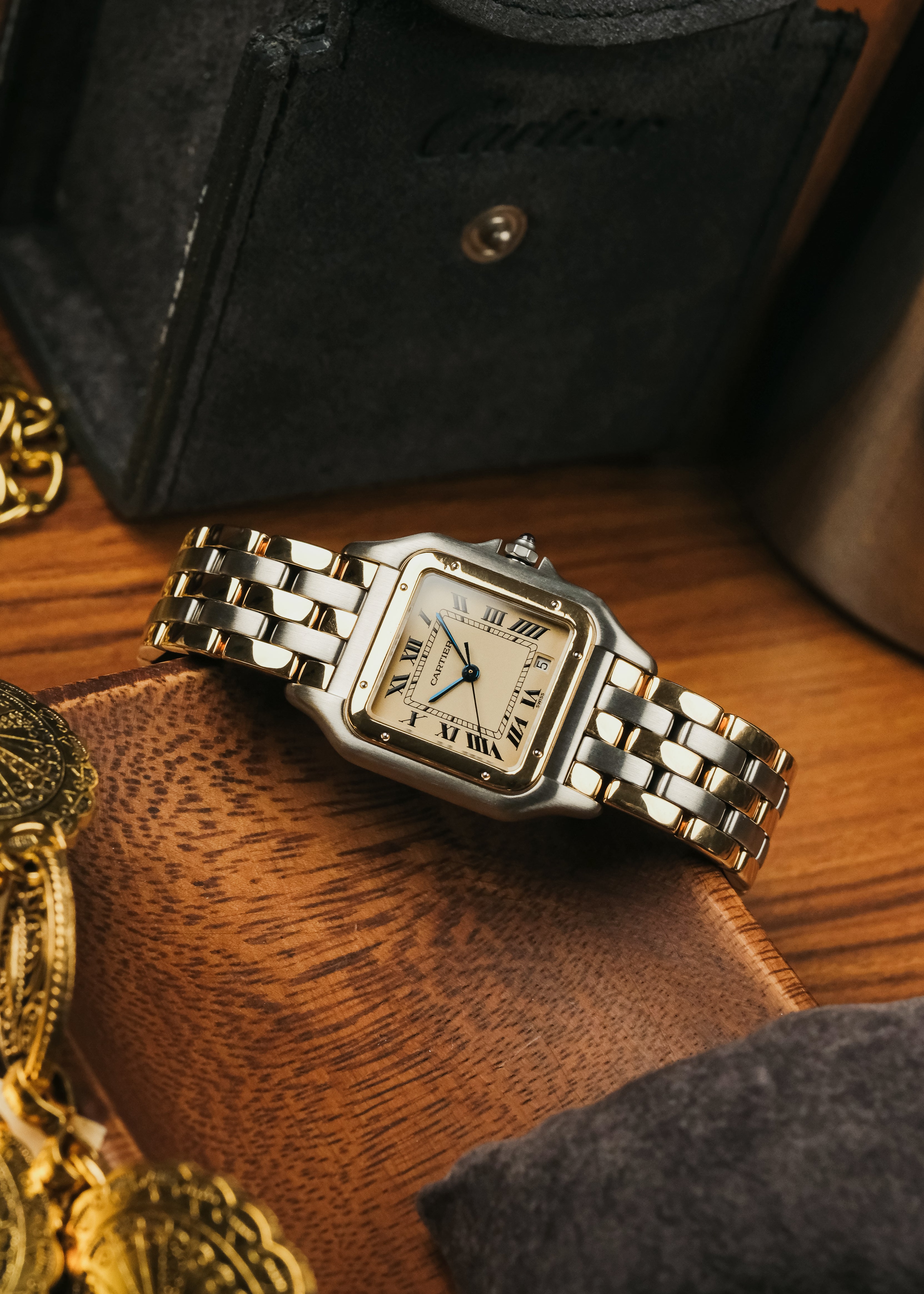 1980s Cartier Panthere "3 Row Bracelet"