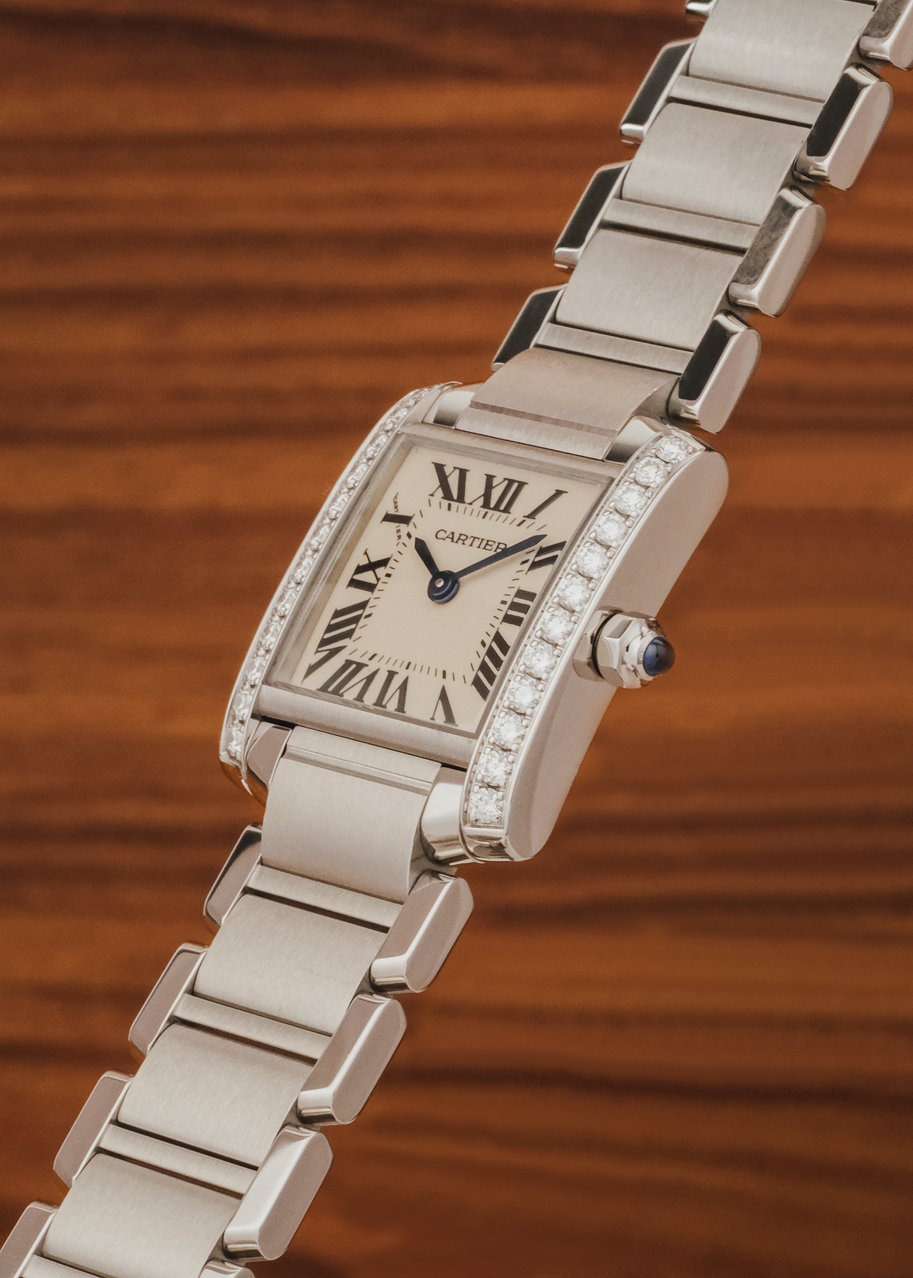 2024 Cartier Tank Francaise (Box & Papers) *Factory Diamond Setting*