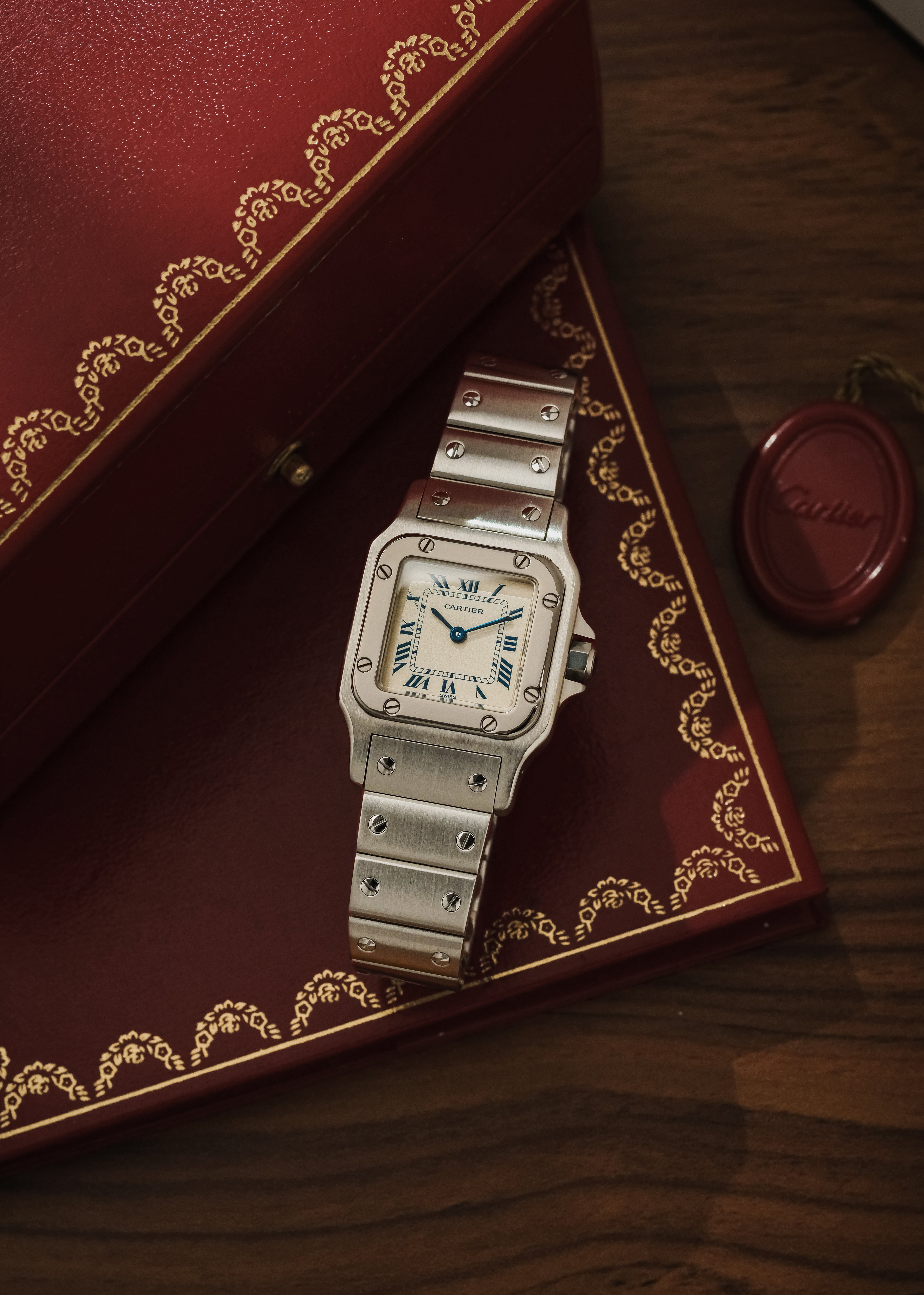 1990s Cartier Santos Galbee (Box & Papers)