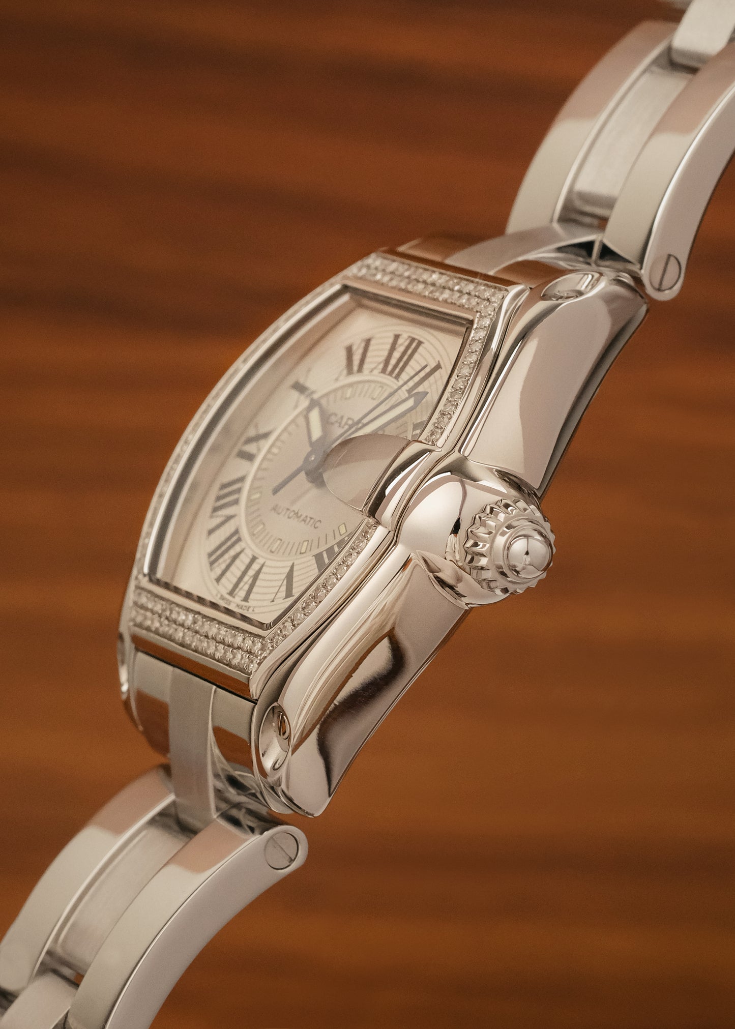 2024 Cartier Roadster w/ Aftermarket Diamond Setting (Box & Papers)