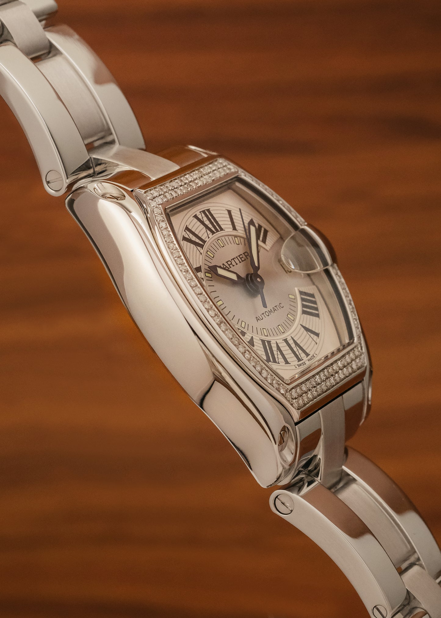 2024 Cartier Roadster w/ Aftermarket Diamond Setting (Box & Papers)