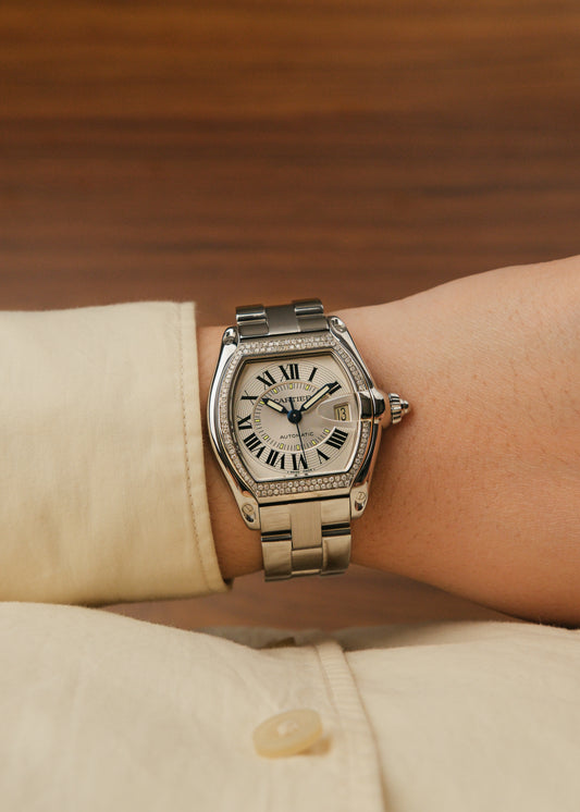2024 Cartier Roadster w/ Aftermarket Diamond Setting (Box & Papers)