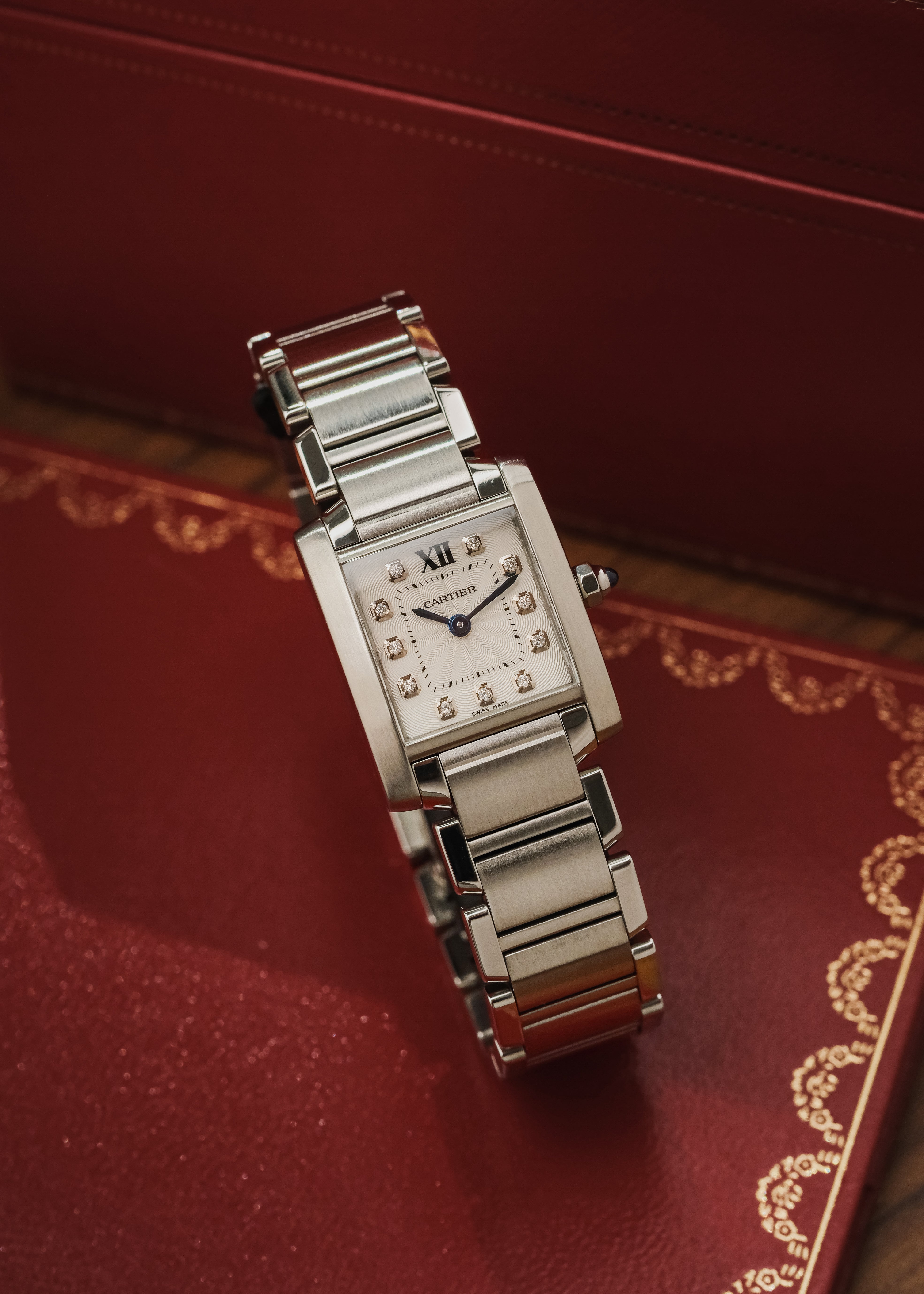 2023 Cartier Tank Francaise (Box & Papers) *Factory Diamond Setting*