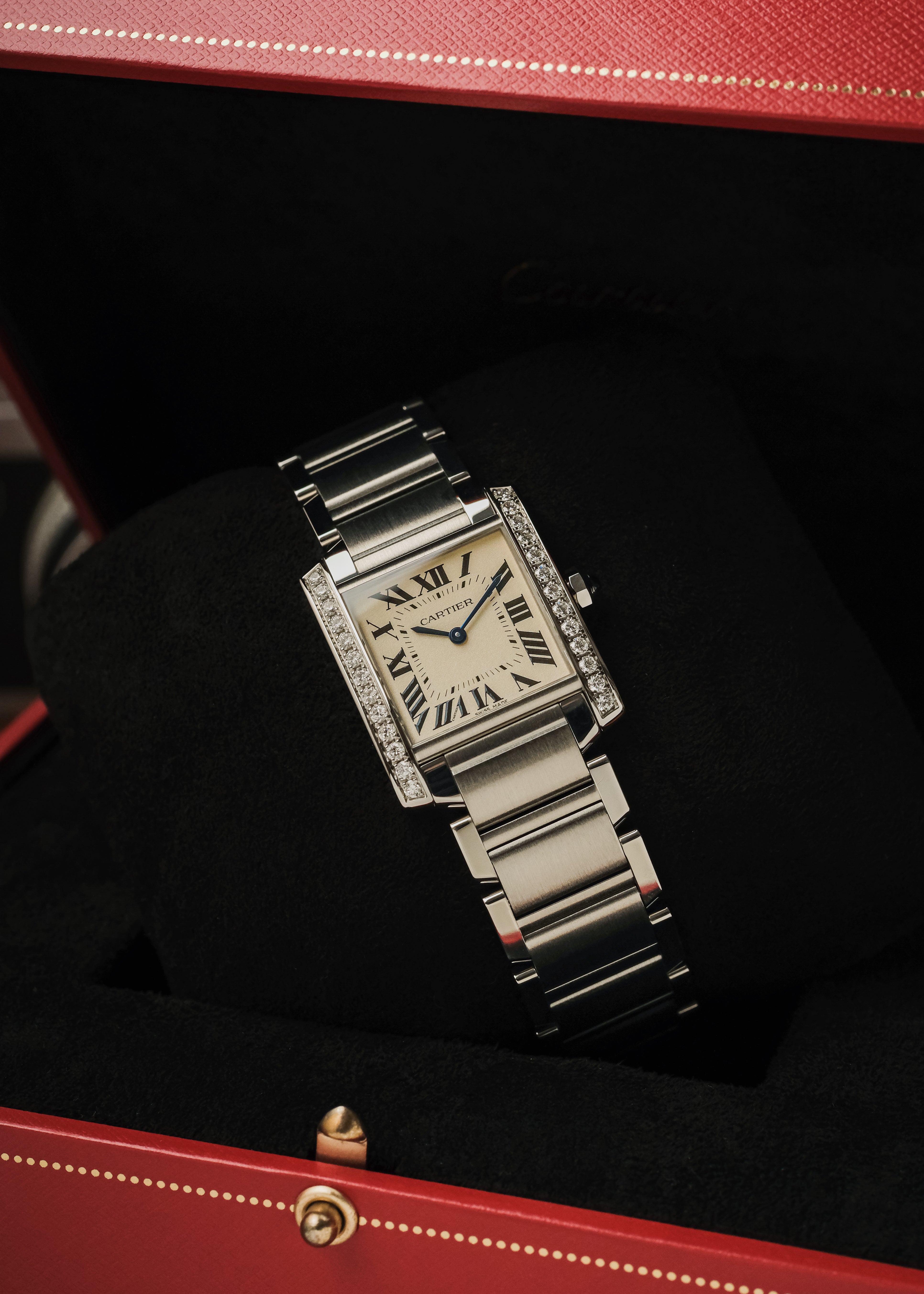 2023 Cartier Tank Francaise (Box & Papers) *Factory Diamond Setting*