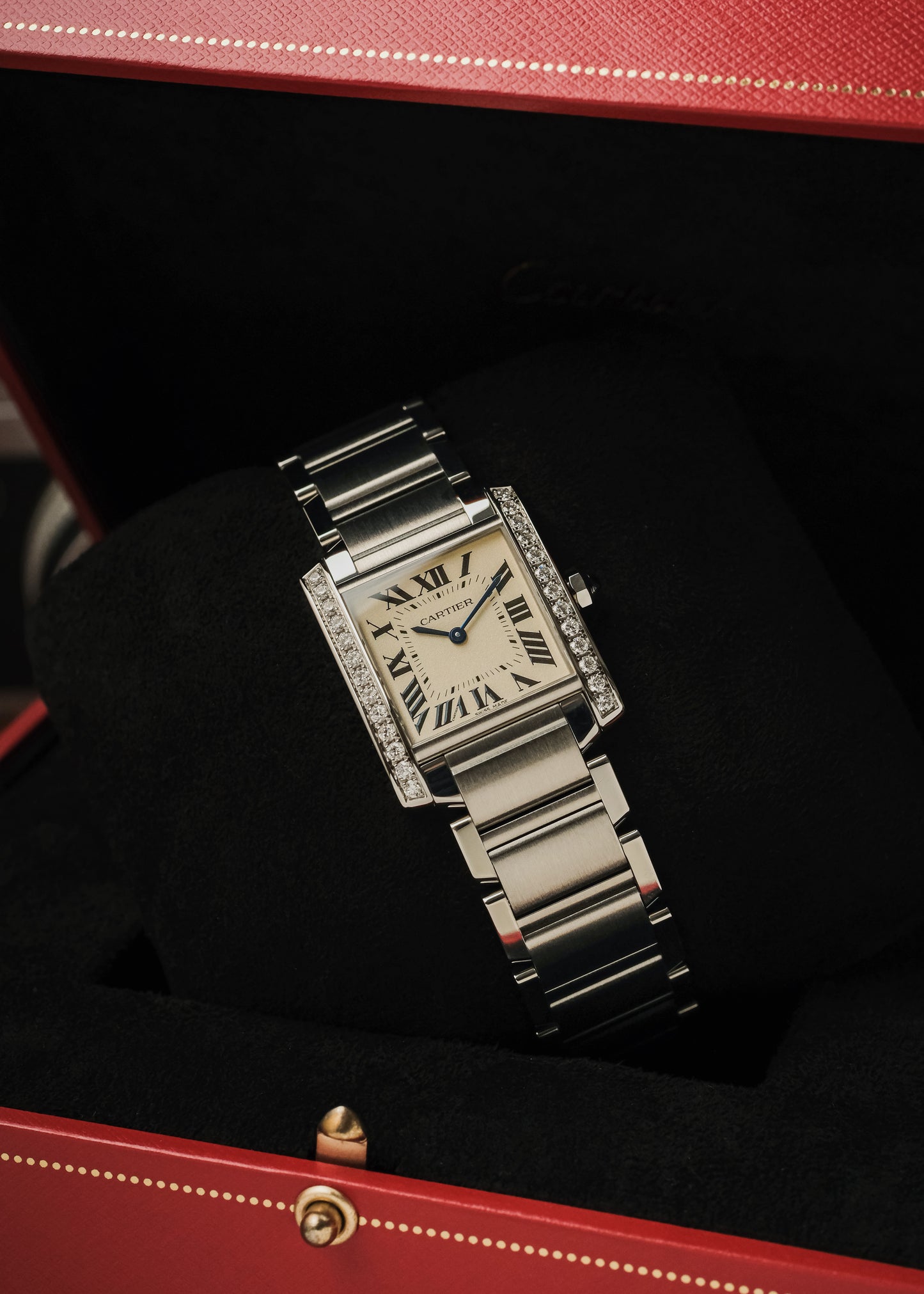 2023 Cartier Tank Francaise (Box & Papers) *Factory Diamond Setting*