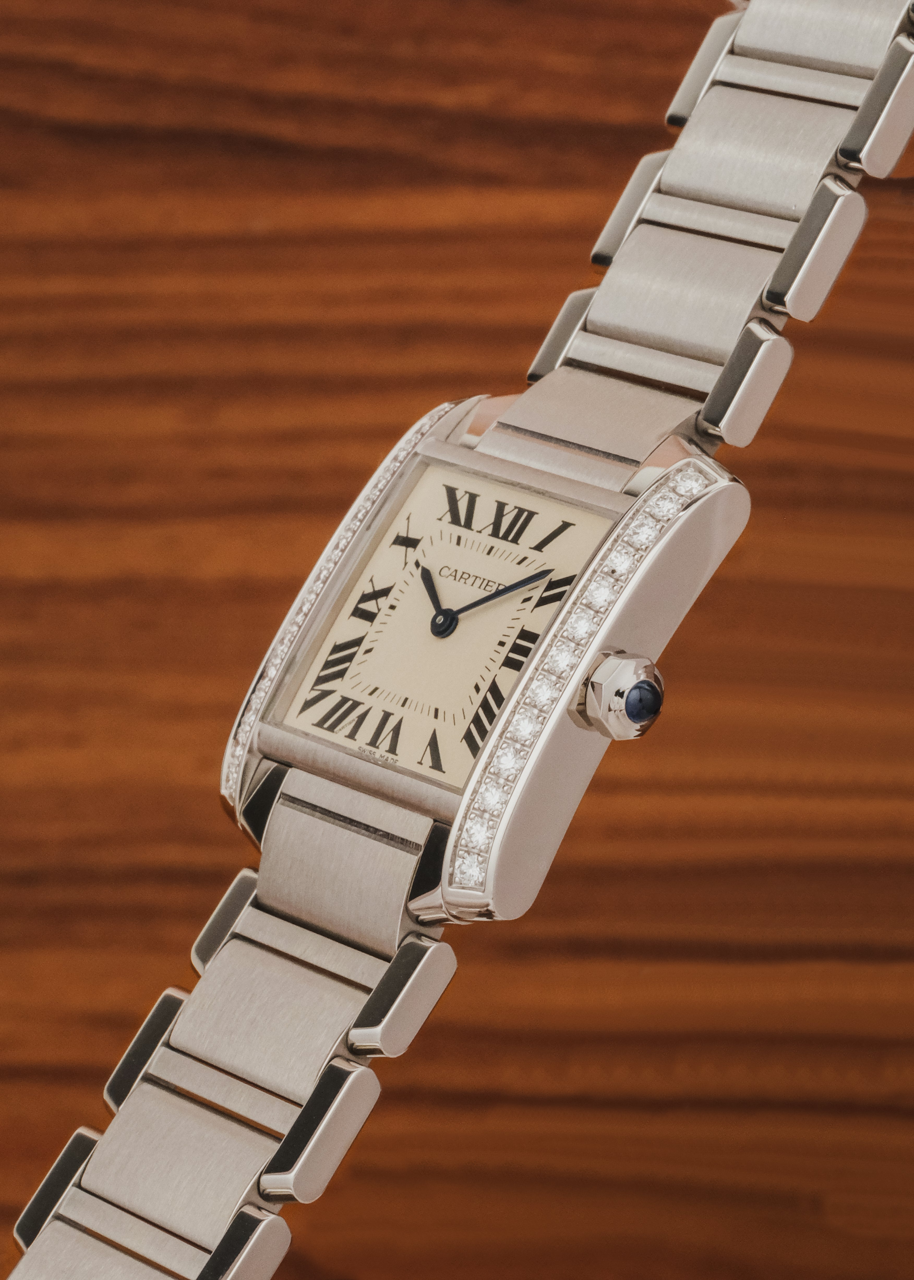 2023 Cartier Tank Francaise (Box & Papers) *Factory Diamond Setting*