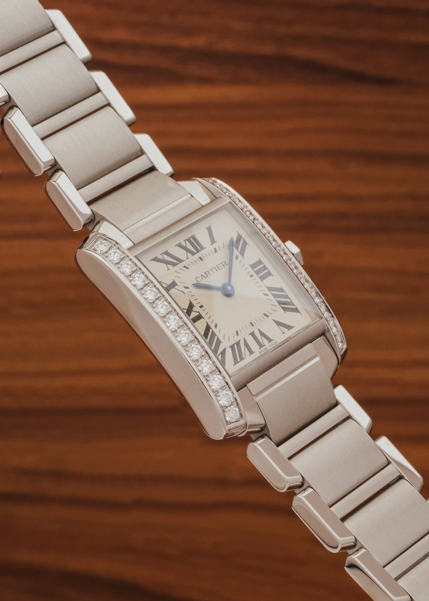 2023 Cartier Tank Francaise (Box & Papers) *Factory Diamond Setting*