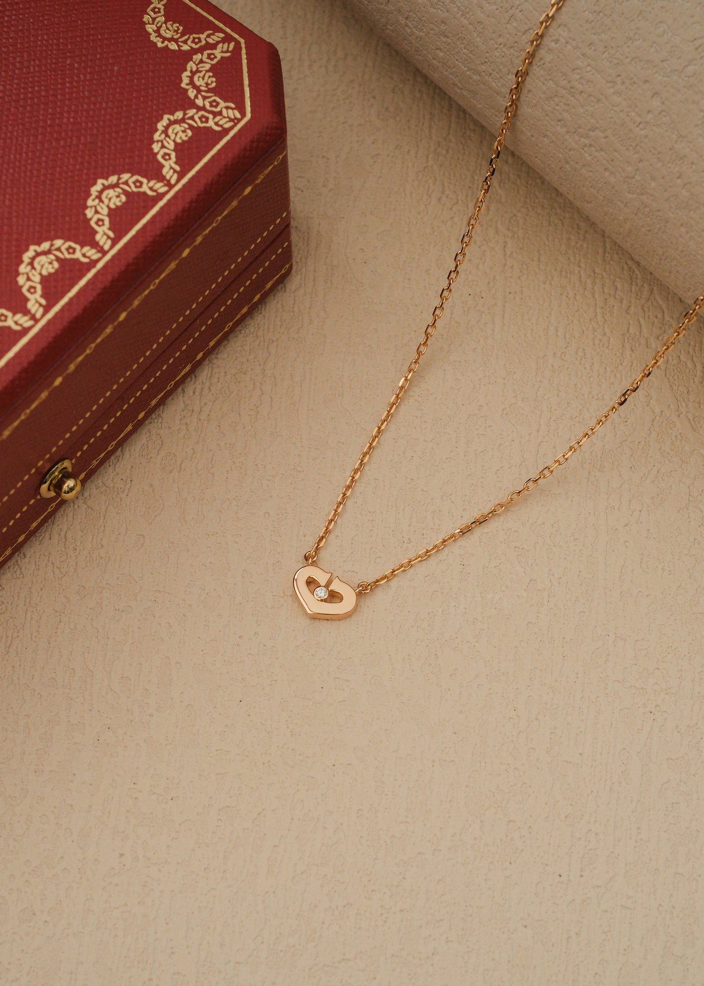 2011 Cartier Heart Rose Gold Necklace (Box & Papers)
