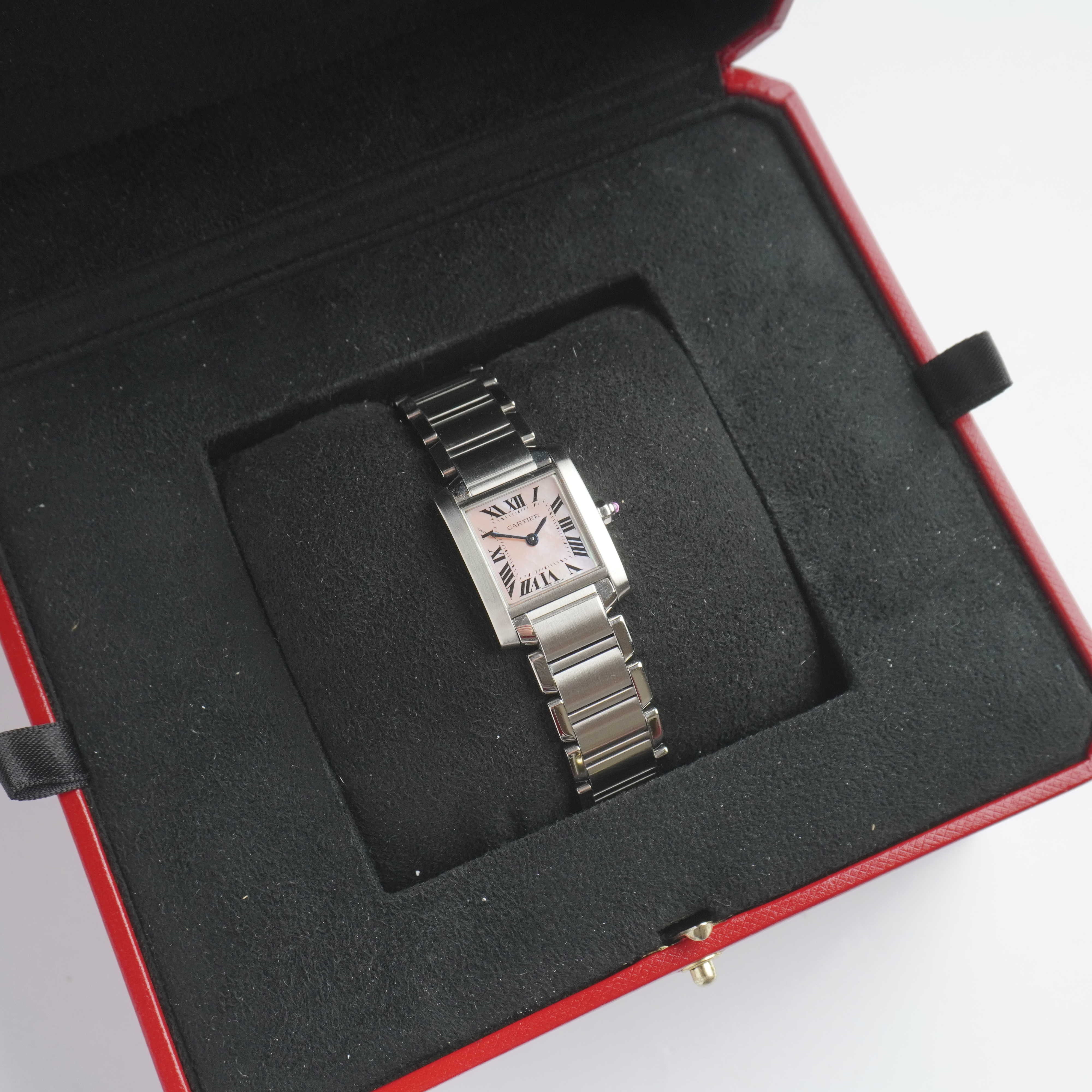 2023 Cartier Tank Francaise "Mother of Pearl" (Boxes / Card)