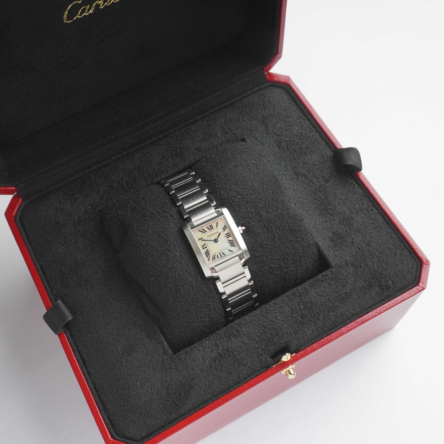 2023 Cartier Tank Francaise "Mother of Pearl" (Boxes / Card)