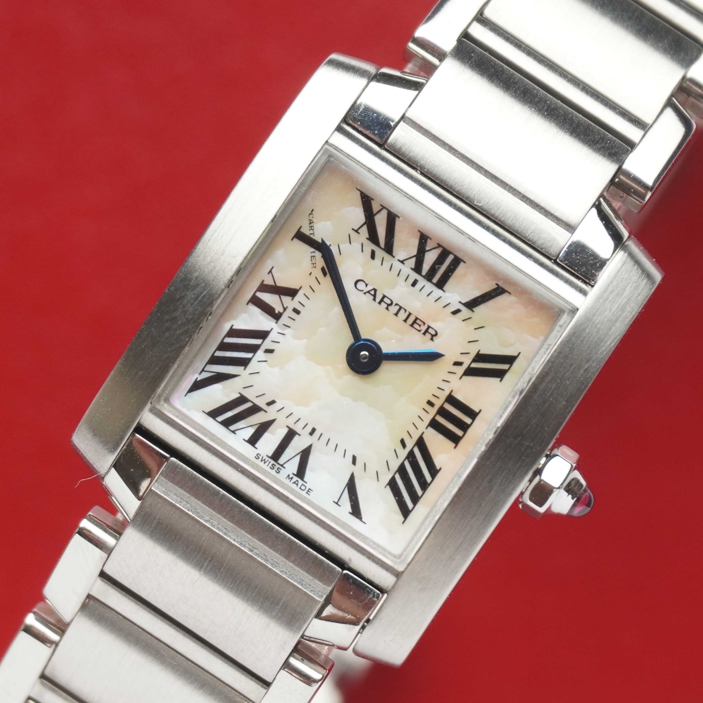 2023 Cartier Tank Francaise "Mother of Pearl" (Boxes / Card)