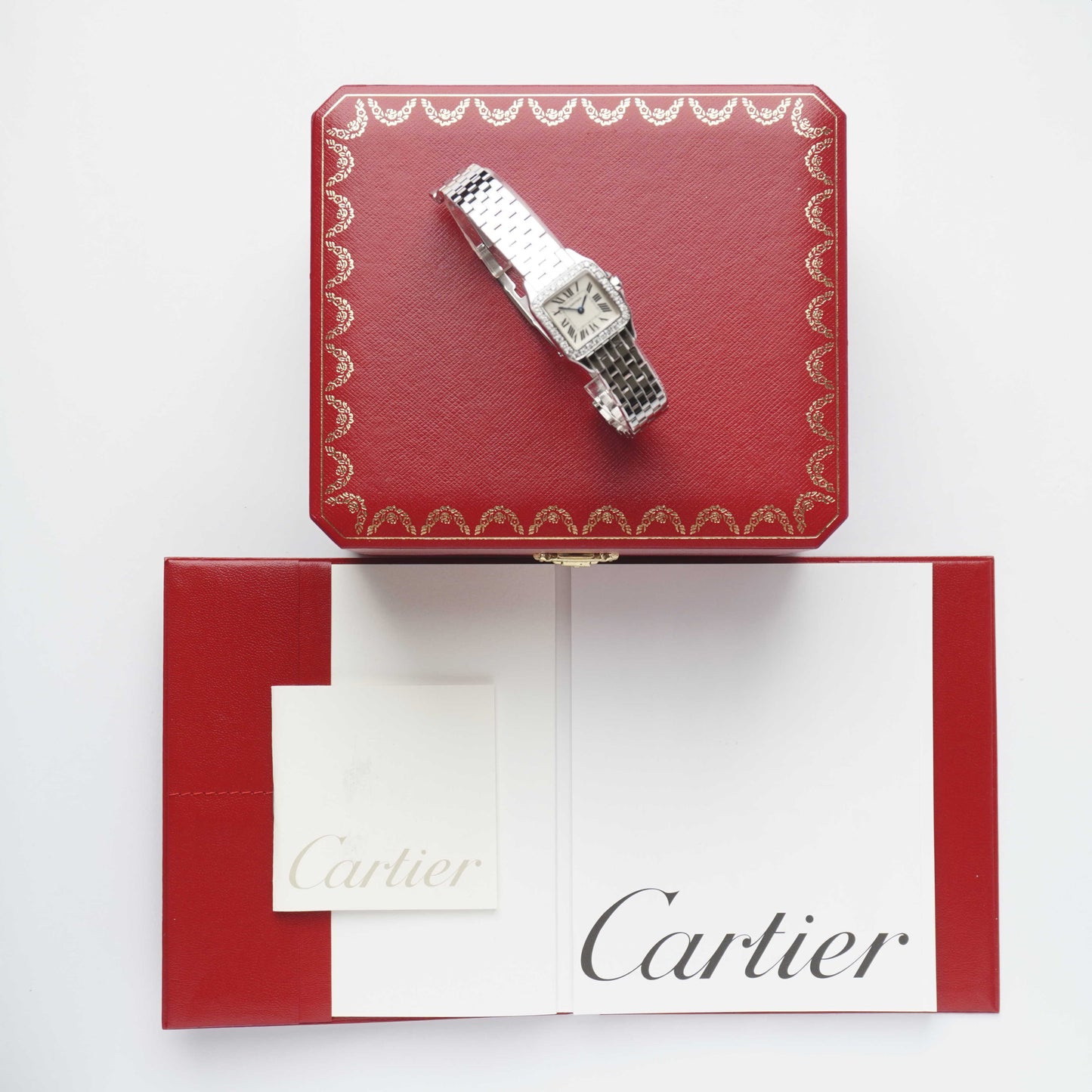Cartier Santos Demoiselle "Aftermarket Diamonds" (Box / Misc.)
