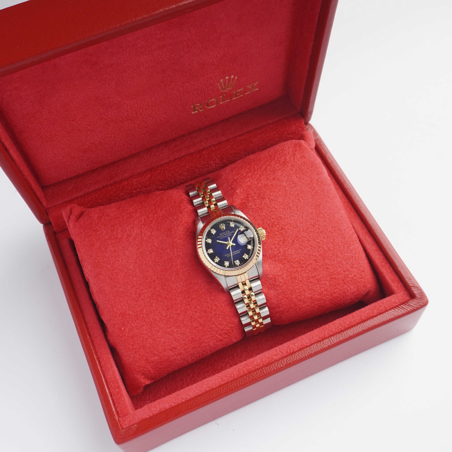 1988 Rolex Lady-Datejust "Blue Vignette" (Boxes / Misc.)