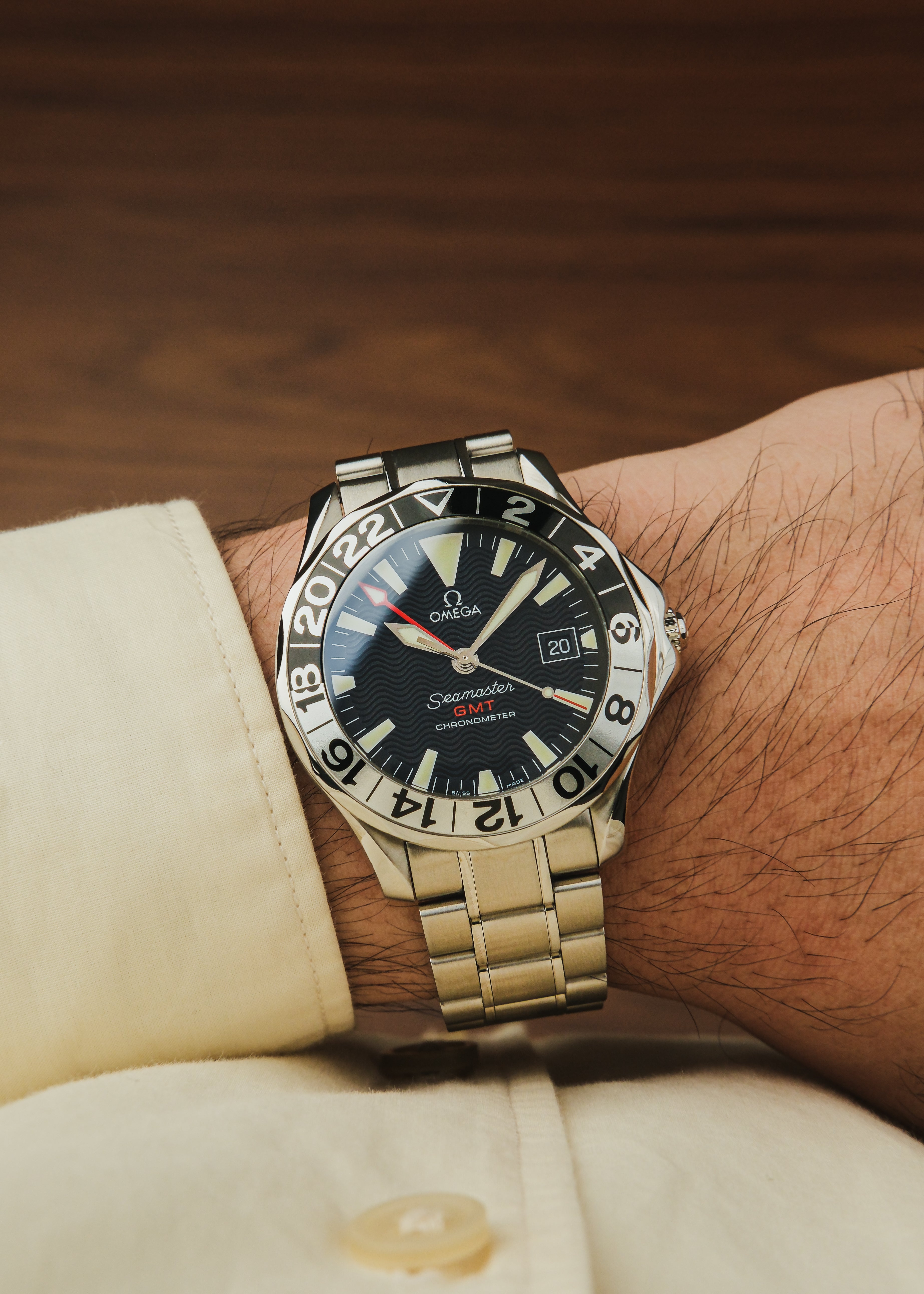 1990s Omega Seamaster 300M GMT "50th Anniversary" (Box & Papers)