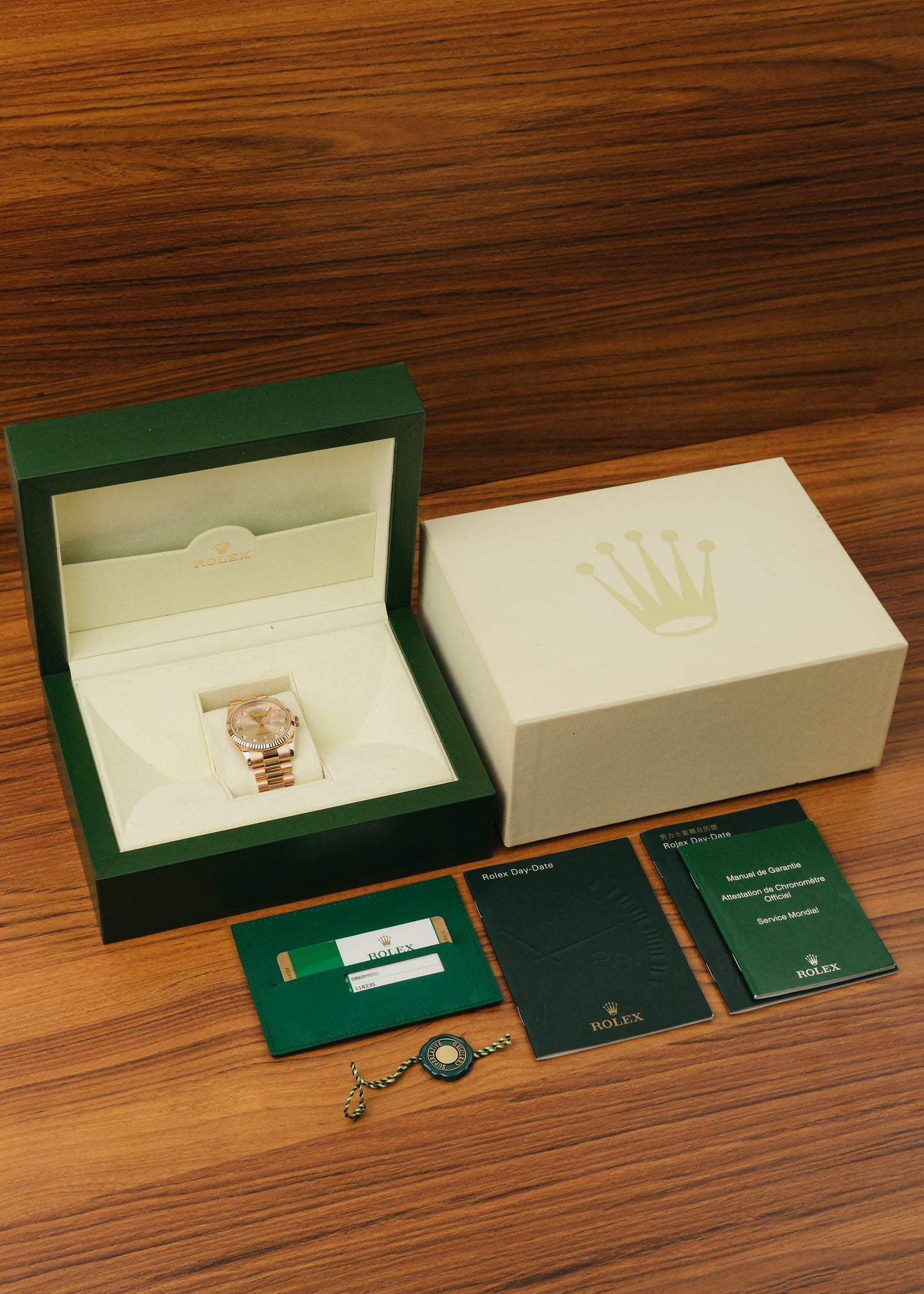2016 Rolex Day-Date Everose 18K Gold (Box & Papers)