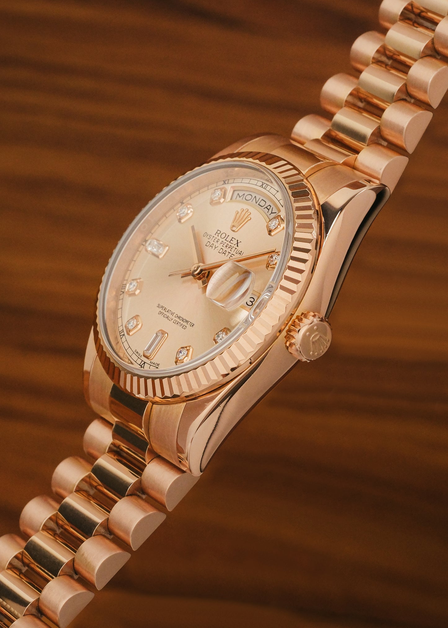 2016 Rolex Day-Date Everose 18K Gold (Box & Papers)