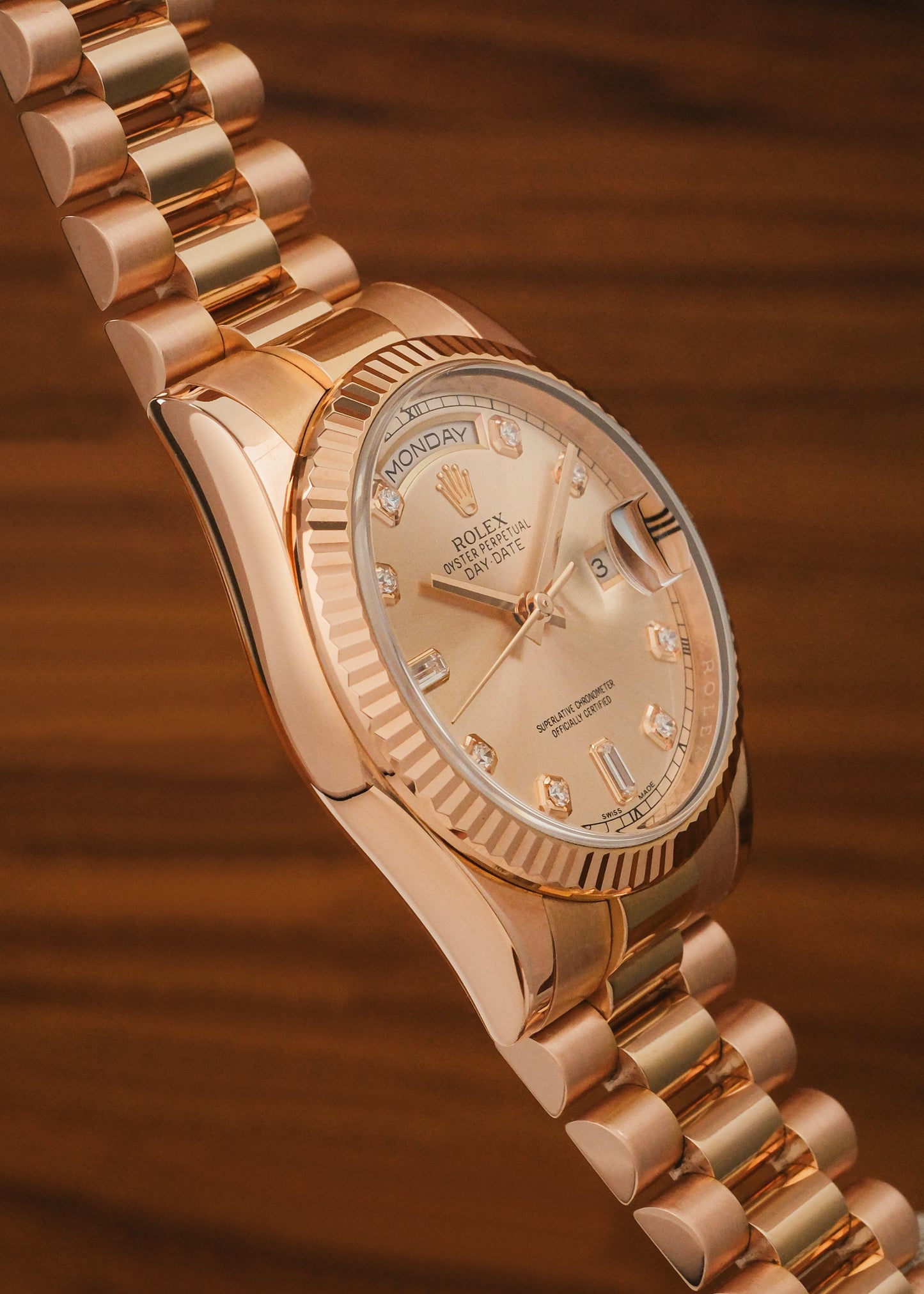 2016 Rolex Day-Date Everose 18K Gold (Box & Papers)
