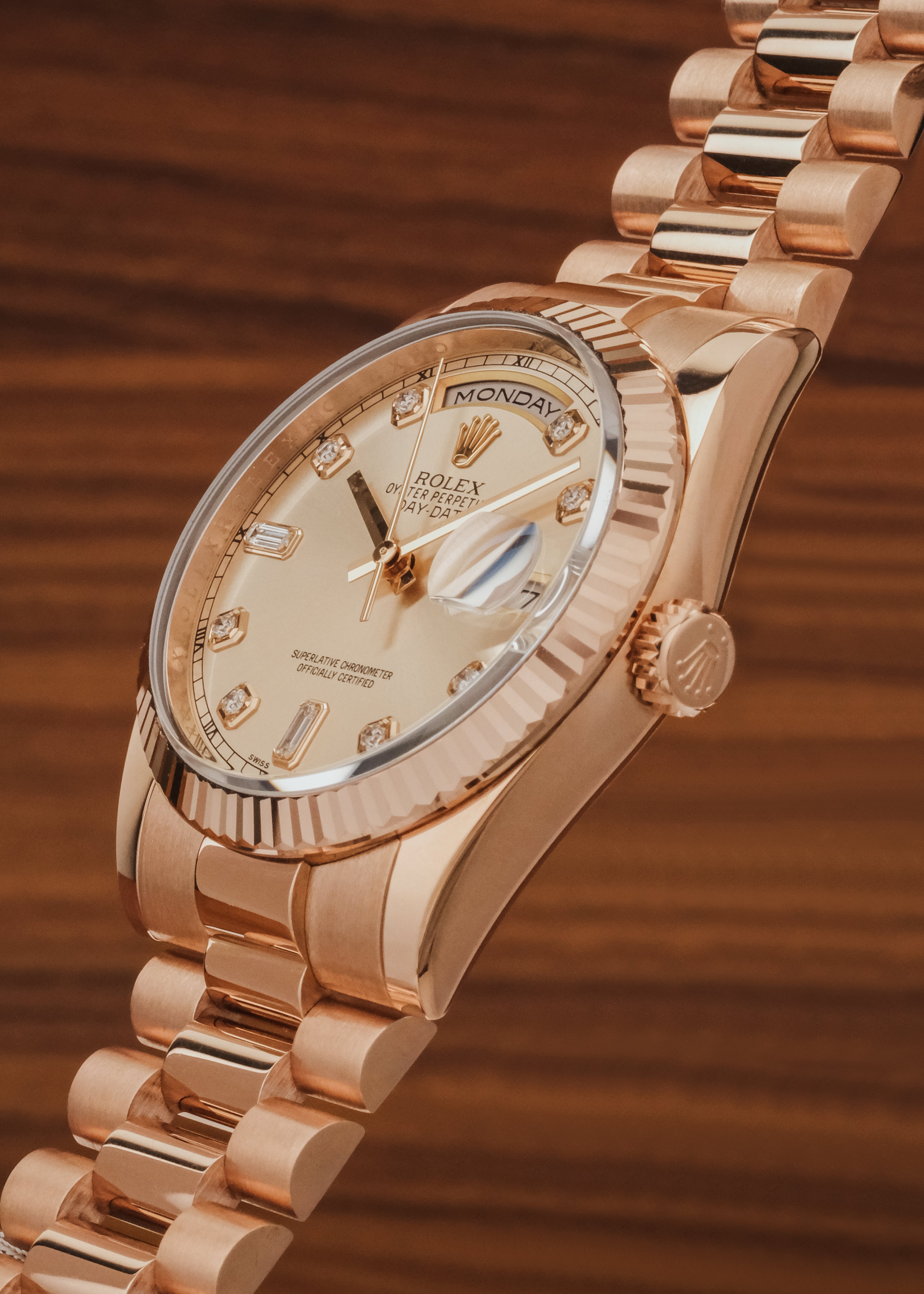 2012 Rolex Day Date Everose 18K Gold (Box & Papers)