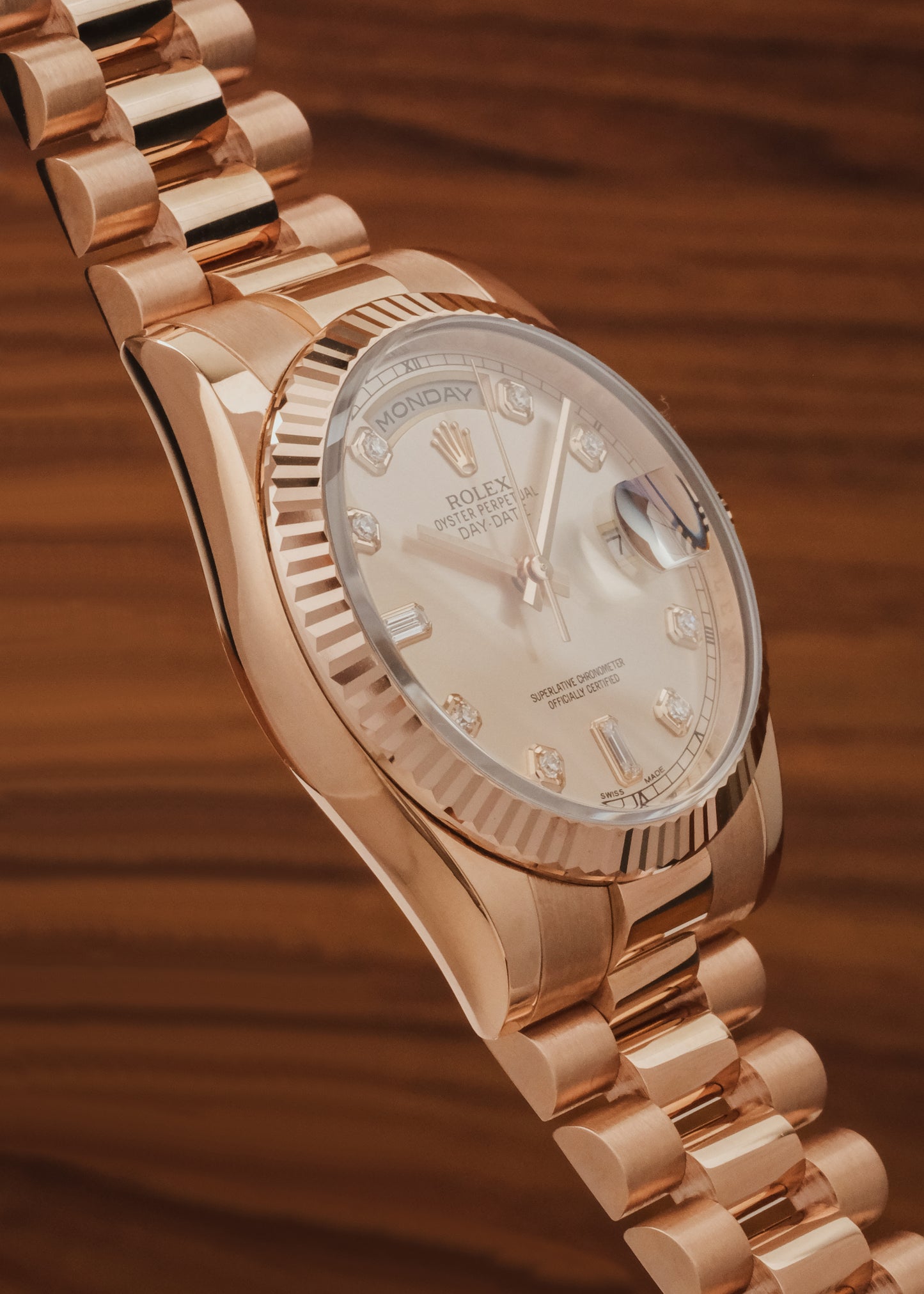 2012 Rolex Day Date Everose 18K Gold (Box & Papers)