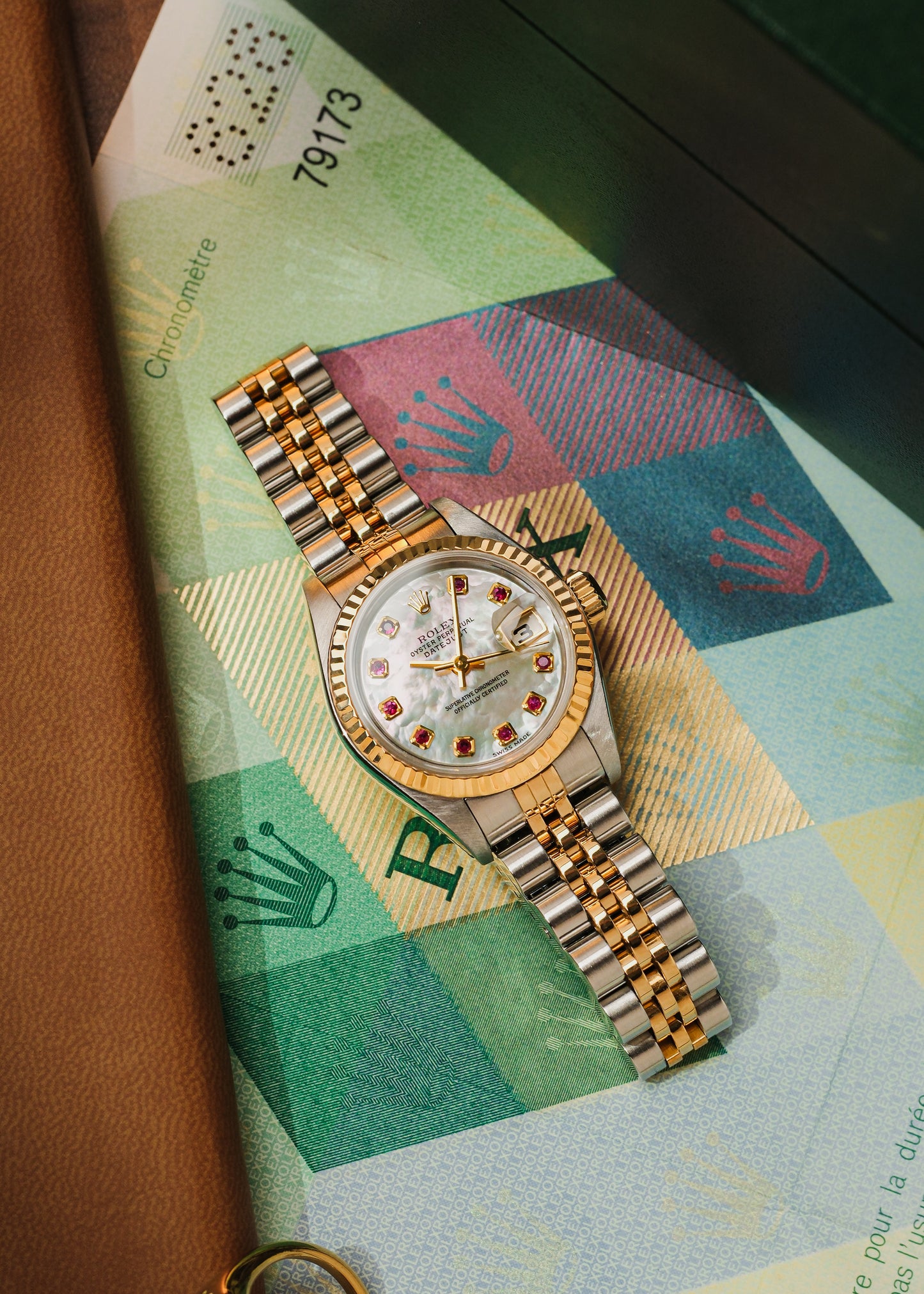 2002 Rolex Lady-Datejust "Mother of Pearl w/ Ruby" (Box & Papers)