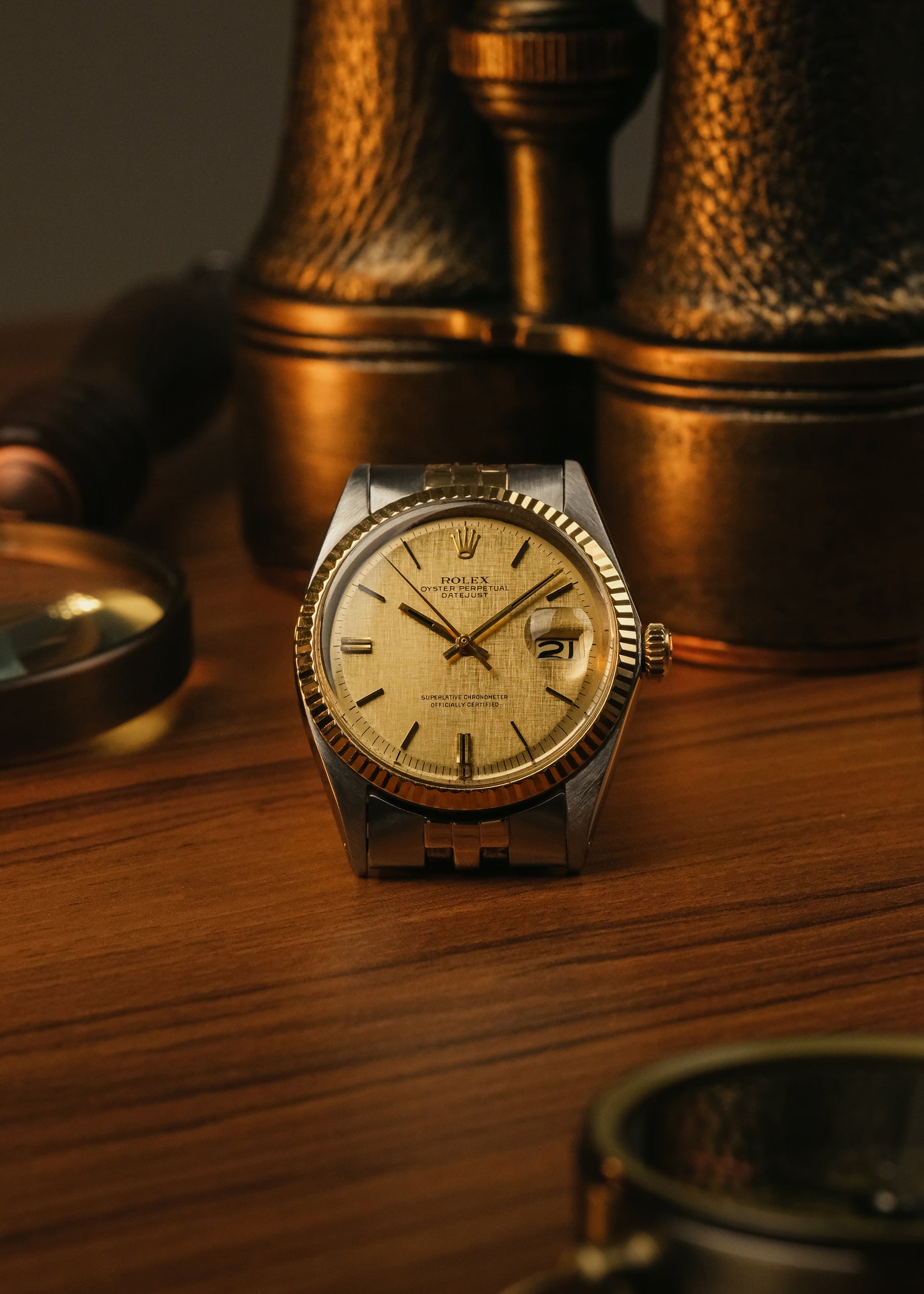 1972 Rolex Datejust "Linen + No-Lume Dial" (Box)