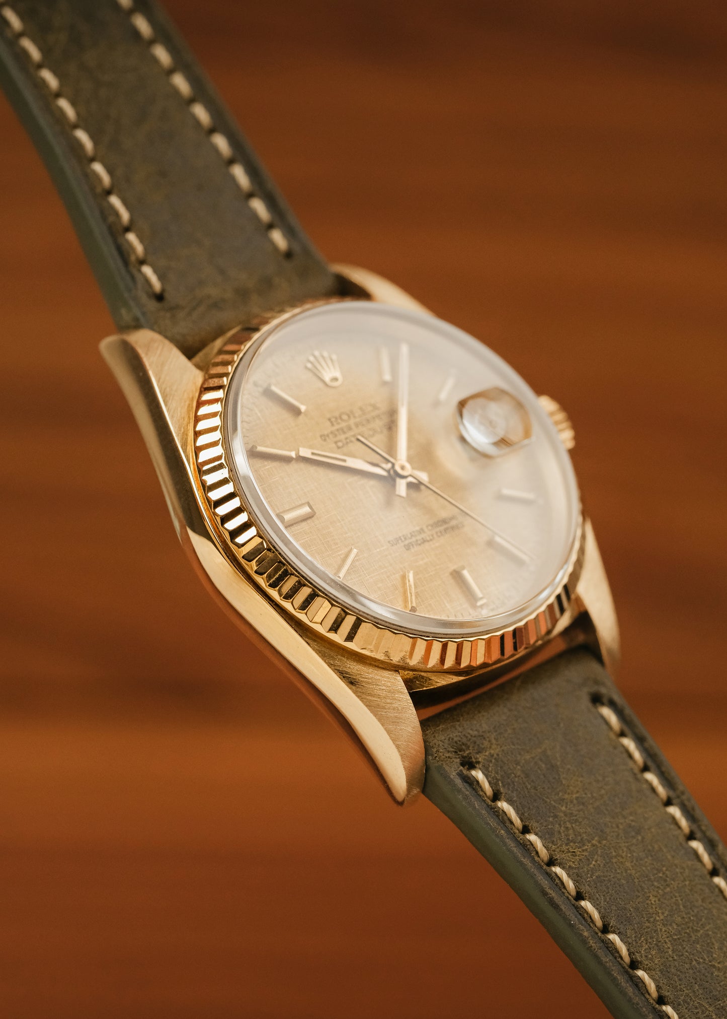 1987 Rolex Datejust 18K Gold "Linen Dial" (Box)