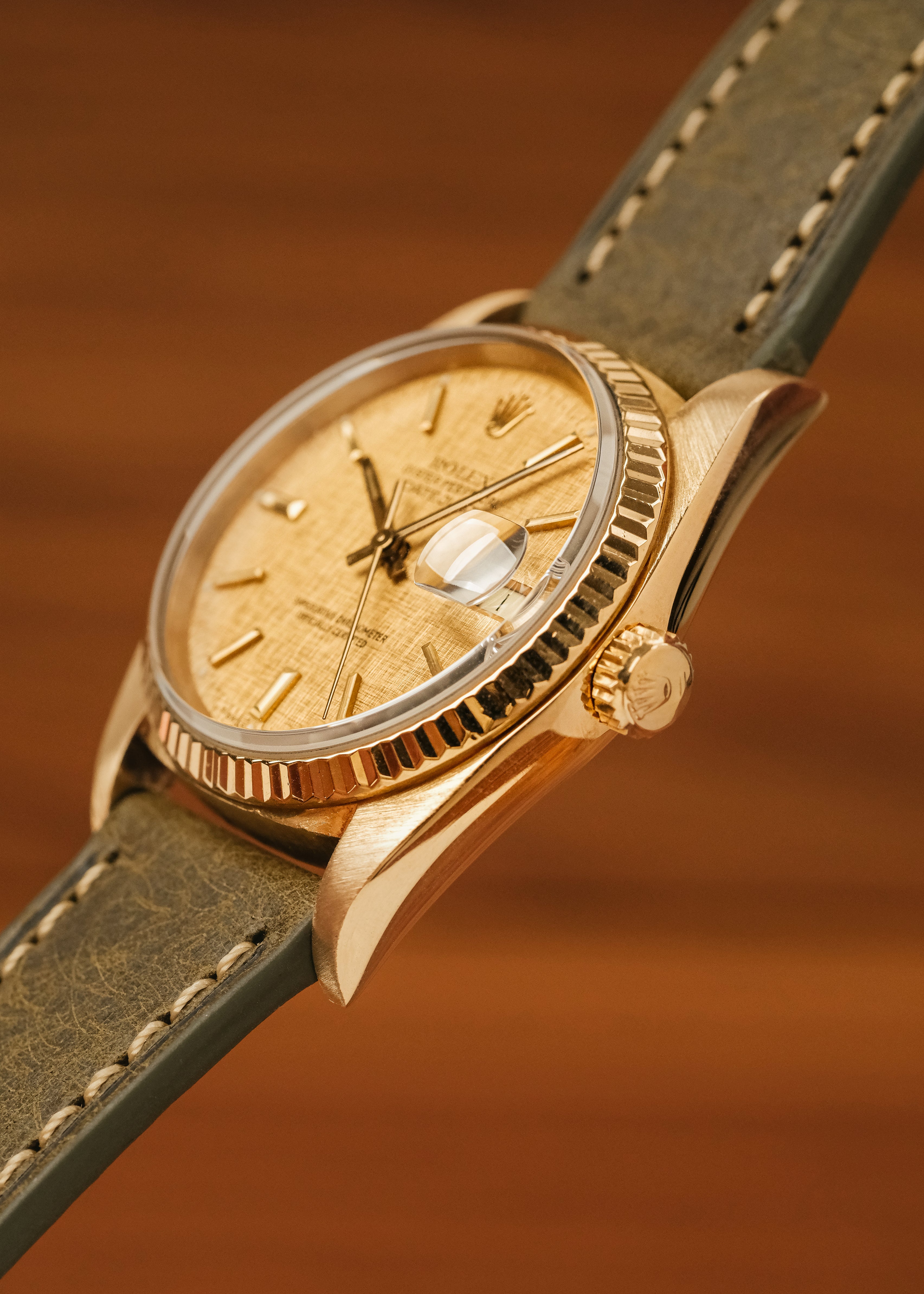 1987 Rolex Datejust 18K Gold "Linen Dial" (Box)