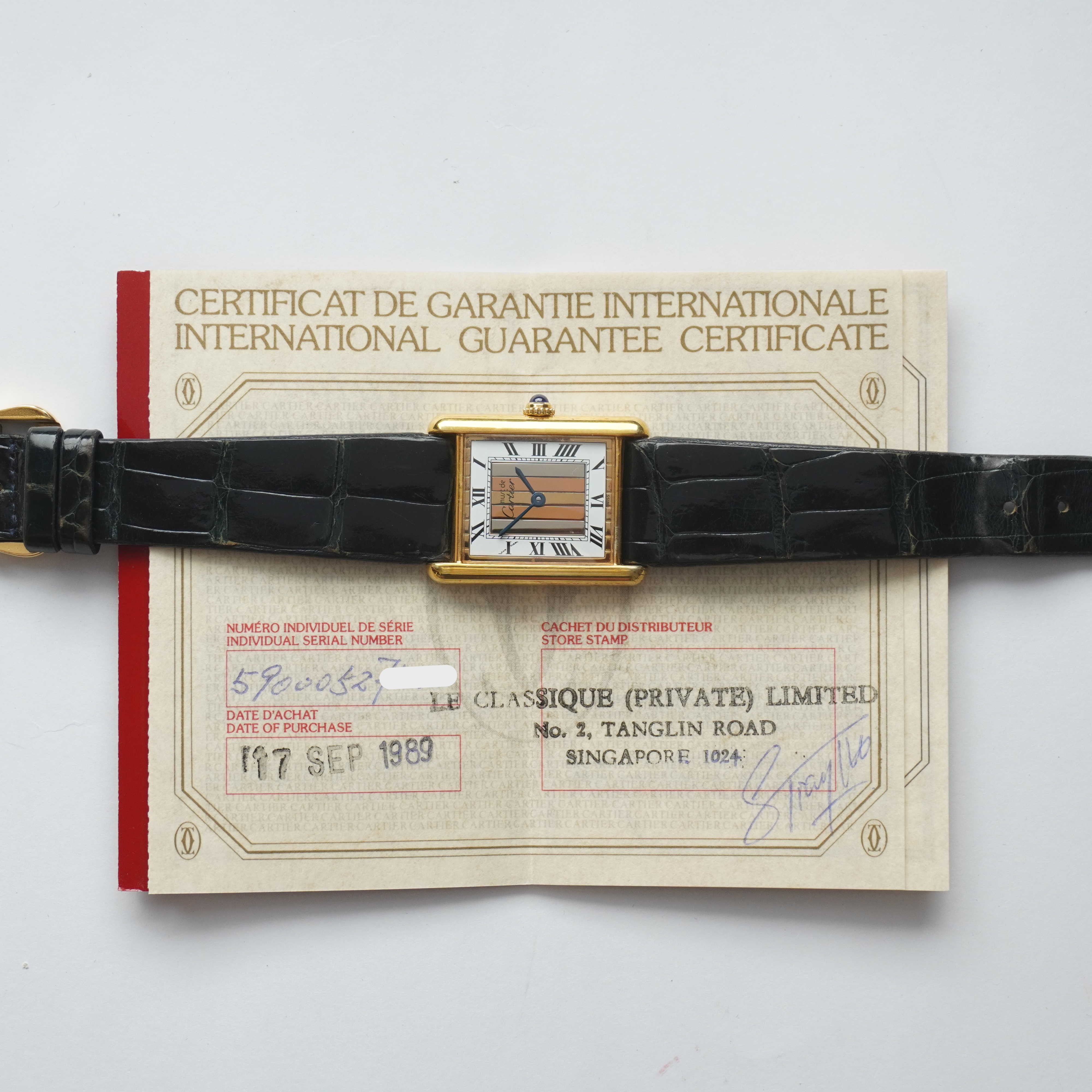 1989 Must de Cartier Tank (Papers)