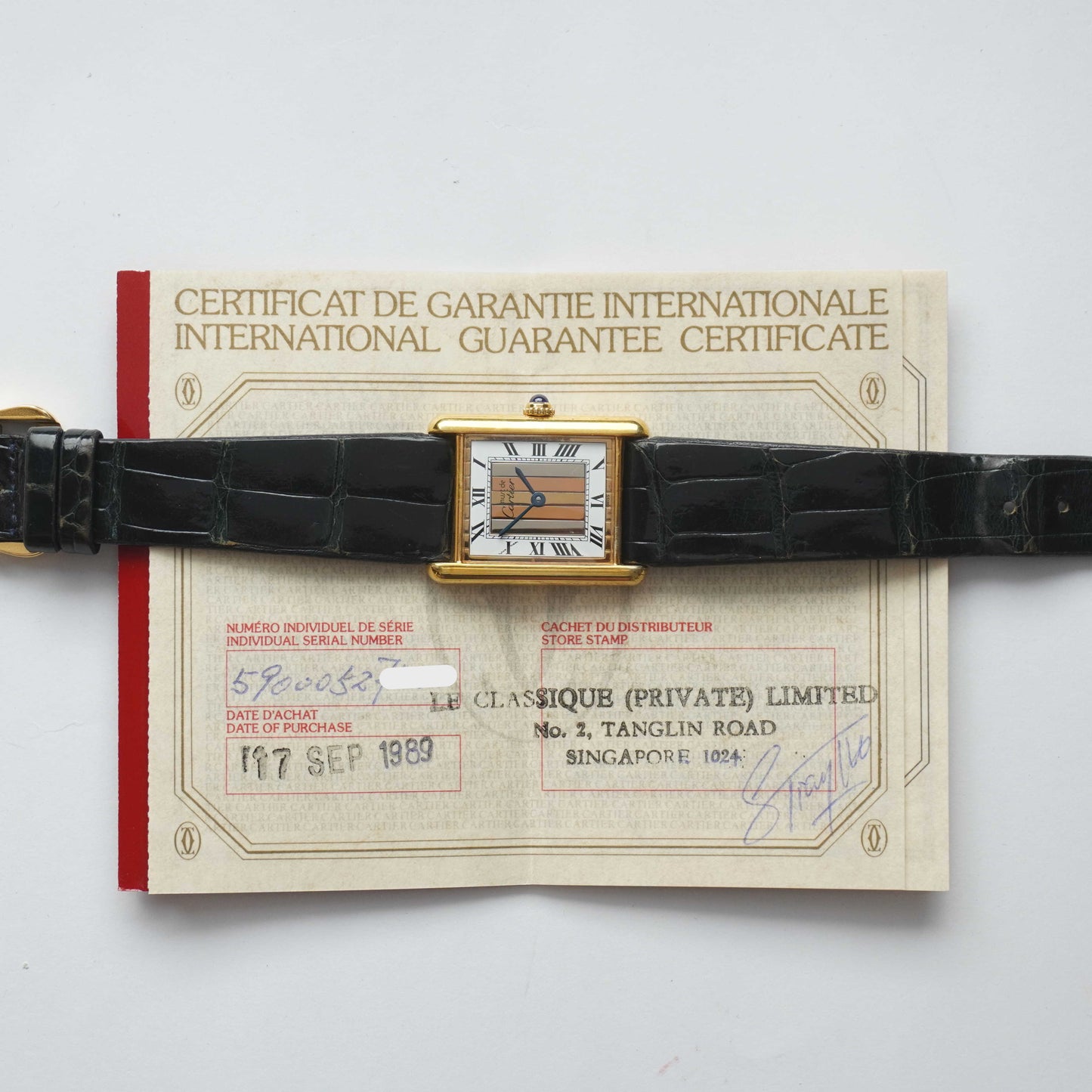 1989 Must de Cartier Tank (Papers)