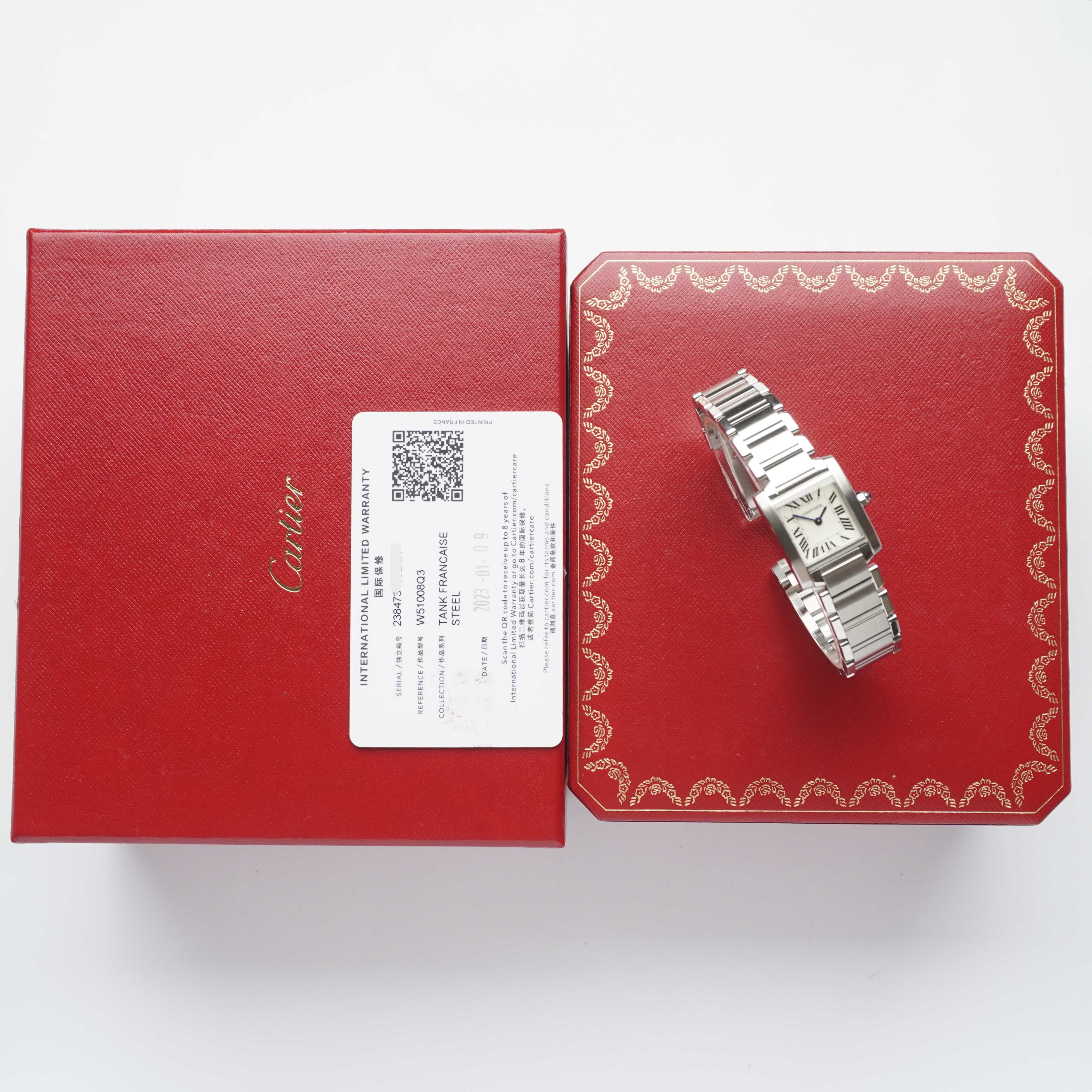 2023 Cartier Tank Francaise (Boxes / Card)