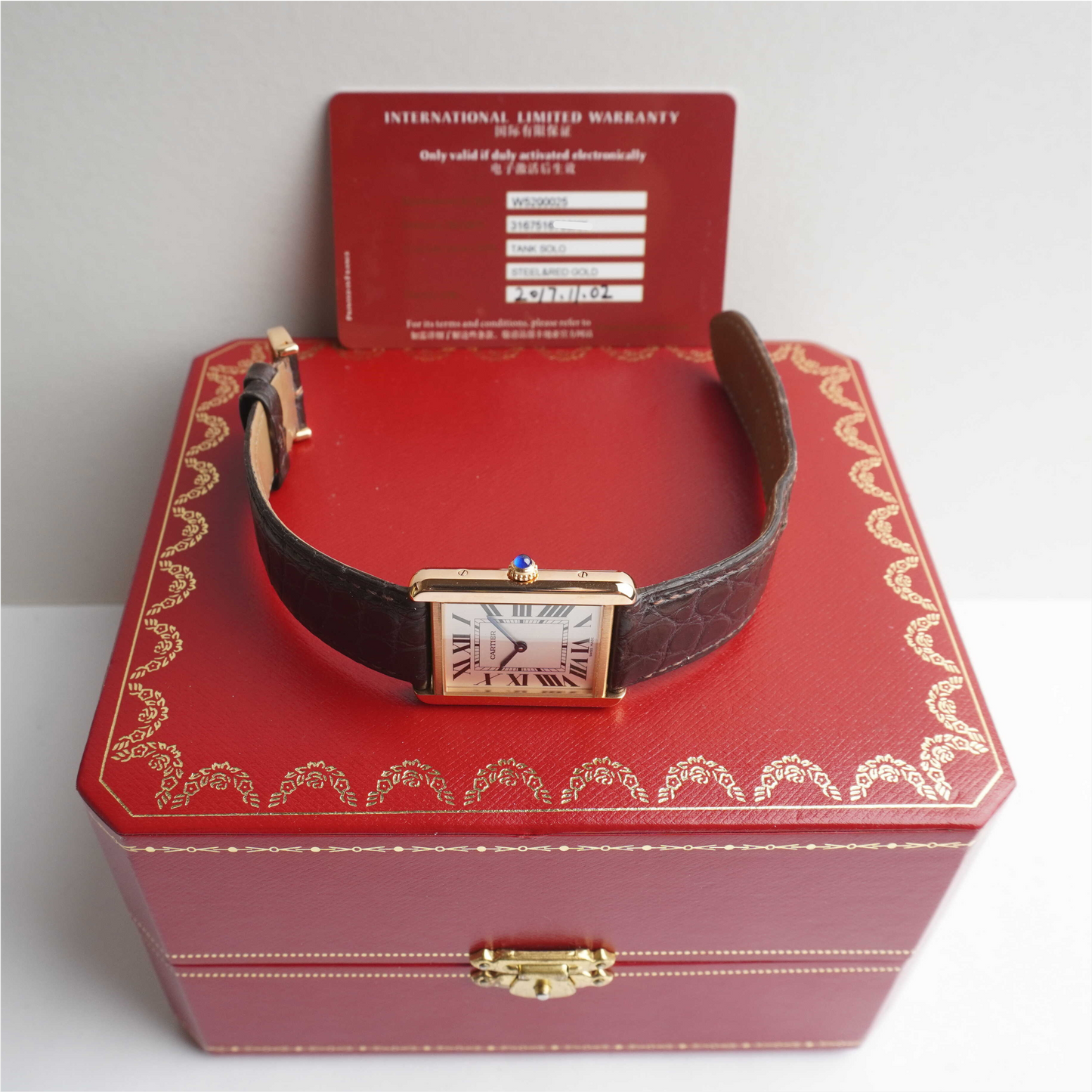 2017 Cartier Tank Solo Large 18K Gold (Box / Card)