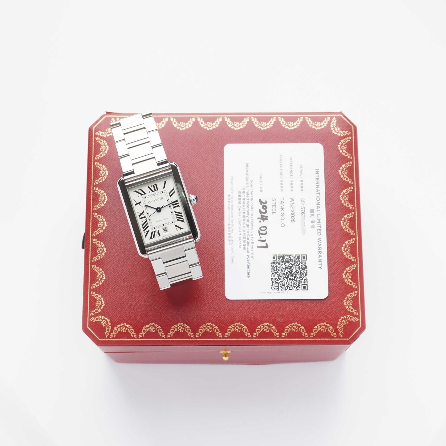 2024 Cartier Tank Solo XL (Box / Card)