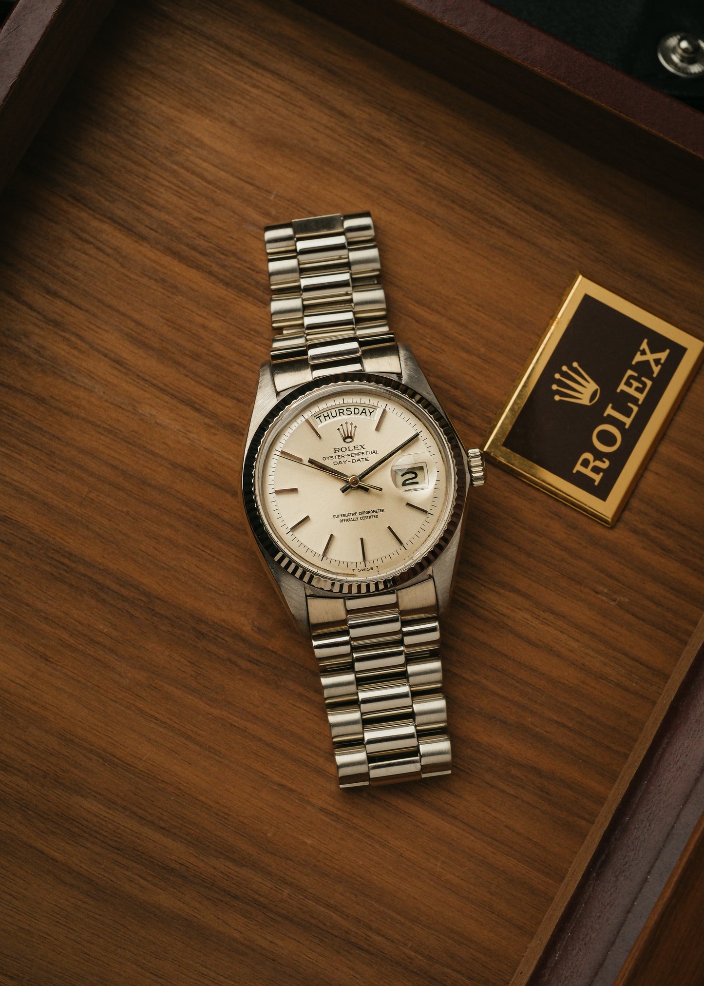 1970 Rolex Day-Date 18K Gold "Double-Dash Dial" (Box)