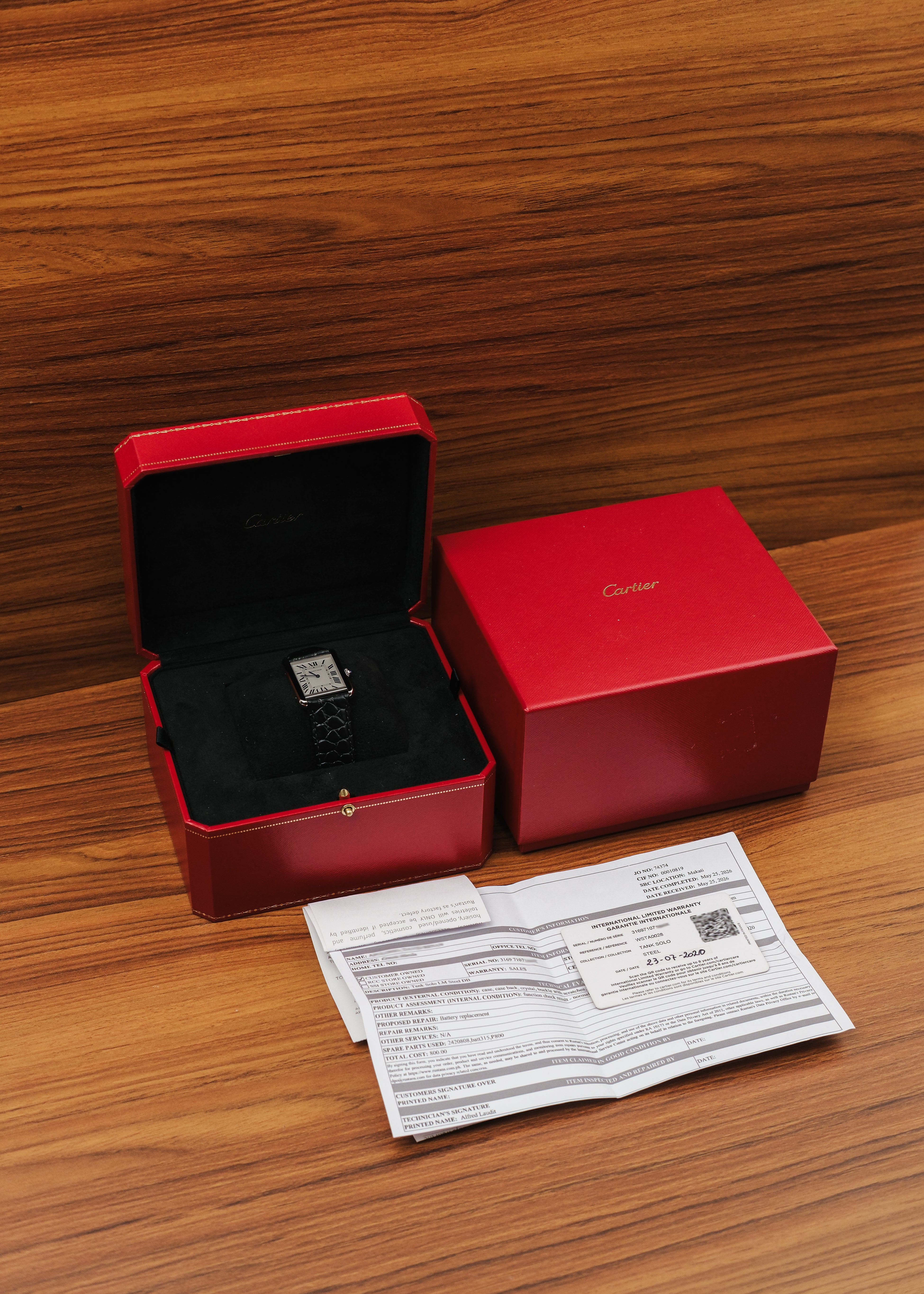 2020 Cartier Tank Solo