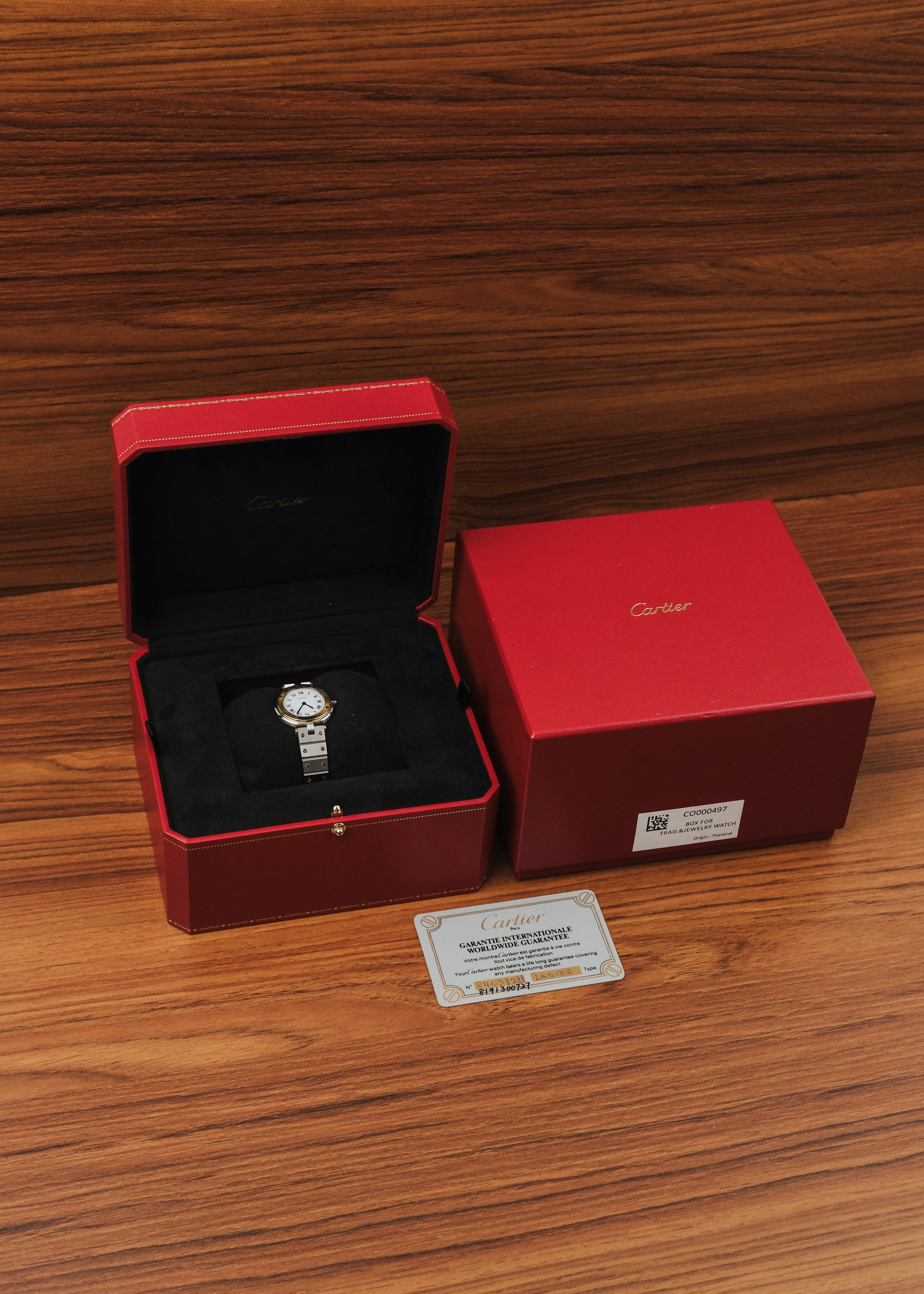 1982 Cartier Santos Round (Box & Papers)