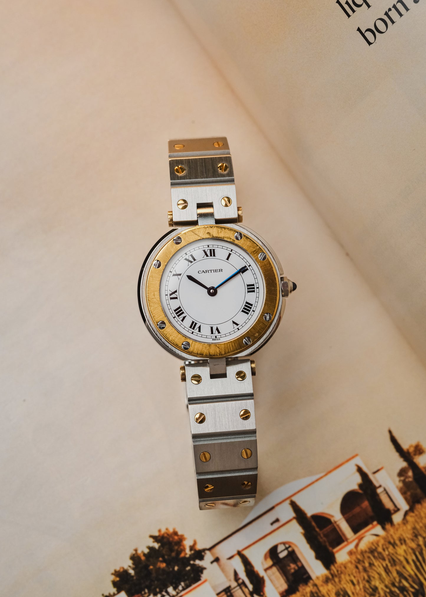 1982 Cartier Santos Round (Box & Papers)