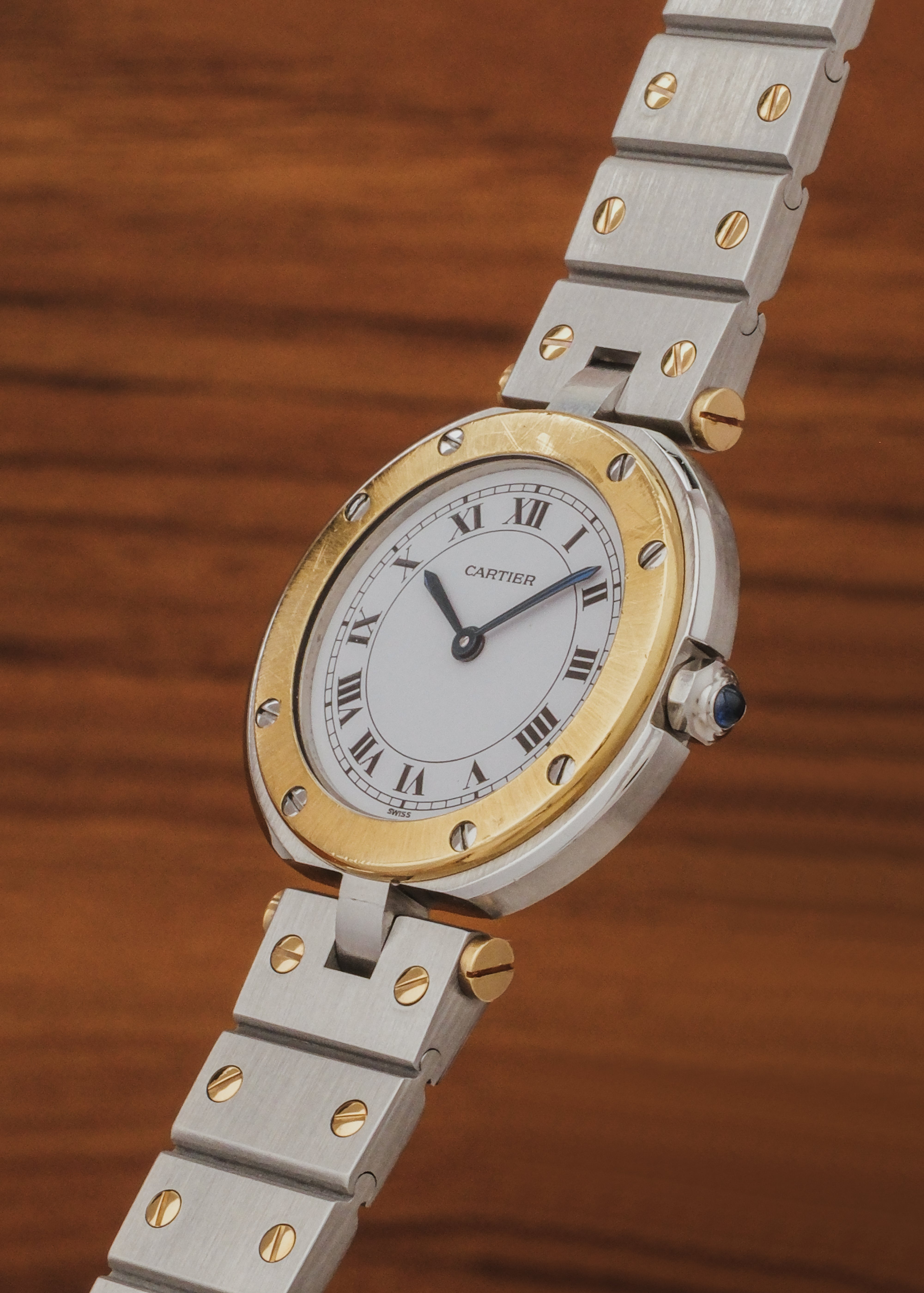 1982 Cartier Santos Round (Box & Papers)