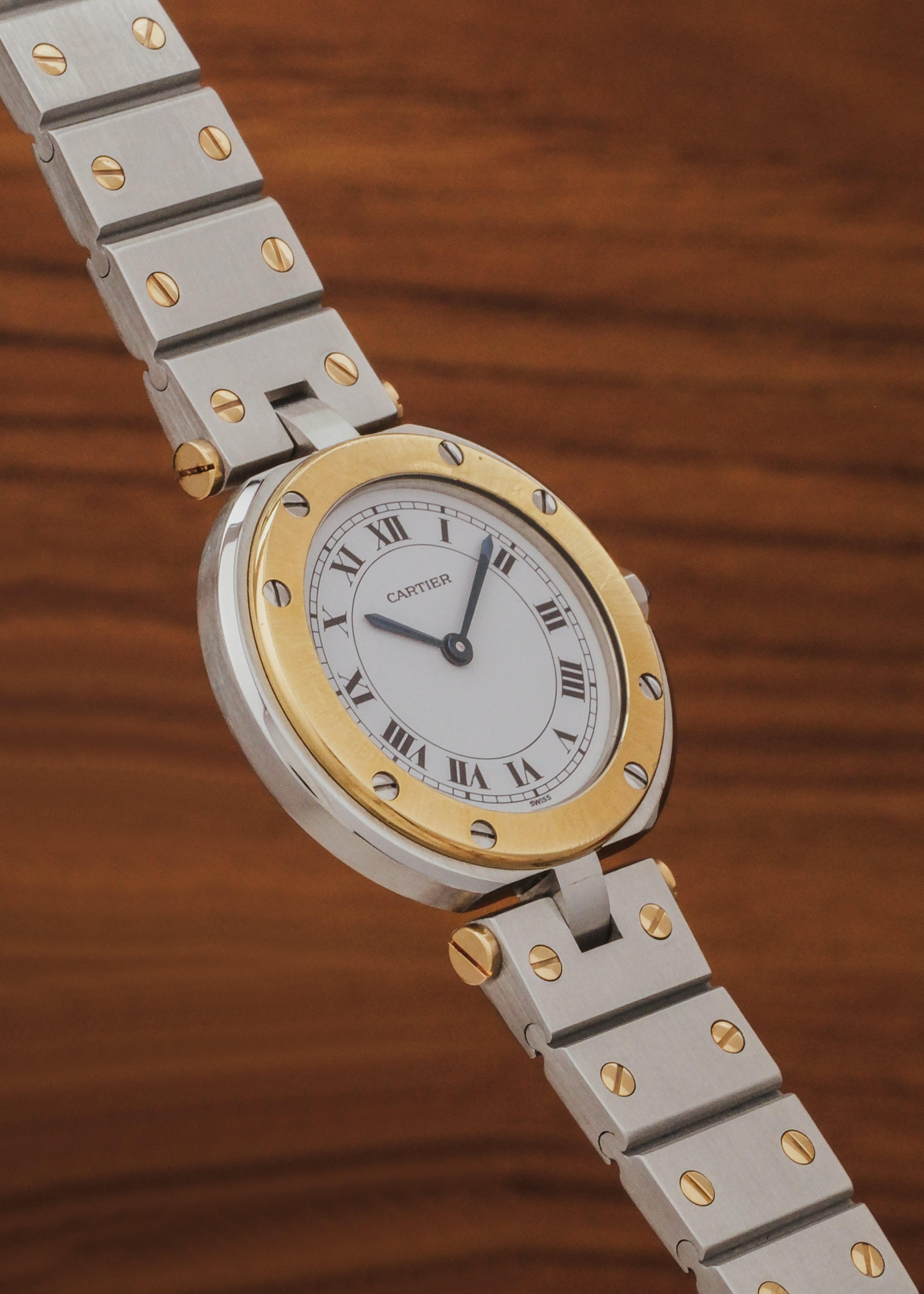 1982 Cartier Santos Round (Box & Papers)