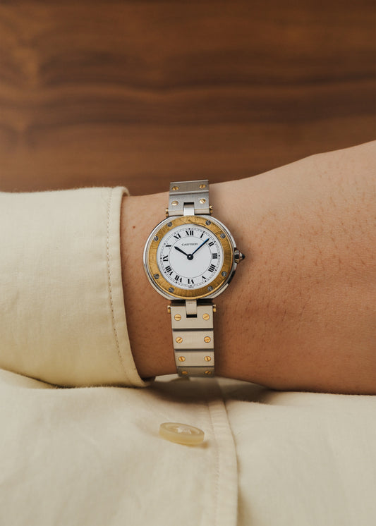 1982 Cartier Santos Round (Box & Papers)