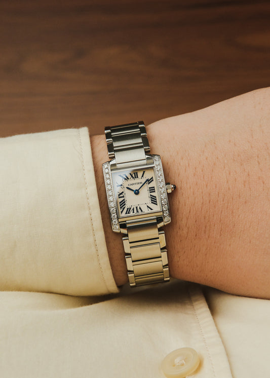 2024 Cartier Tank Francaise (Box & Papers) *Factory Diamond Setting*