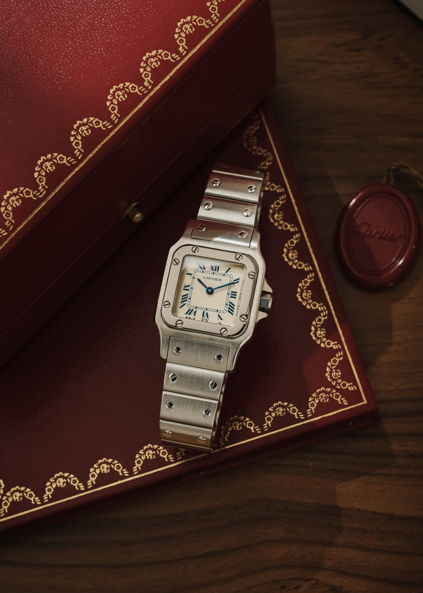 1990s Cartier Santos Galbee (Box & Papers)