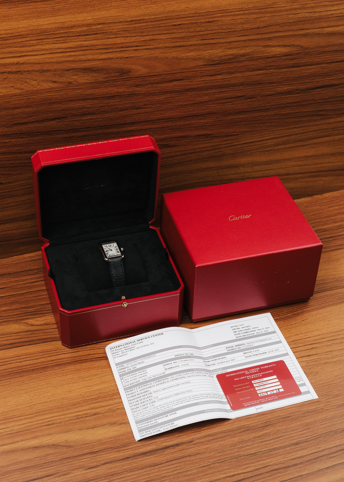 2019 Cartier Tank Solo