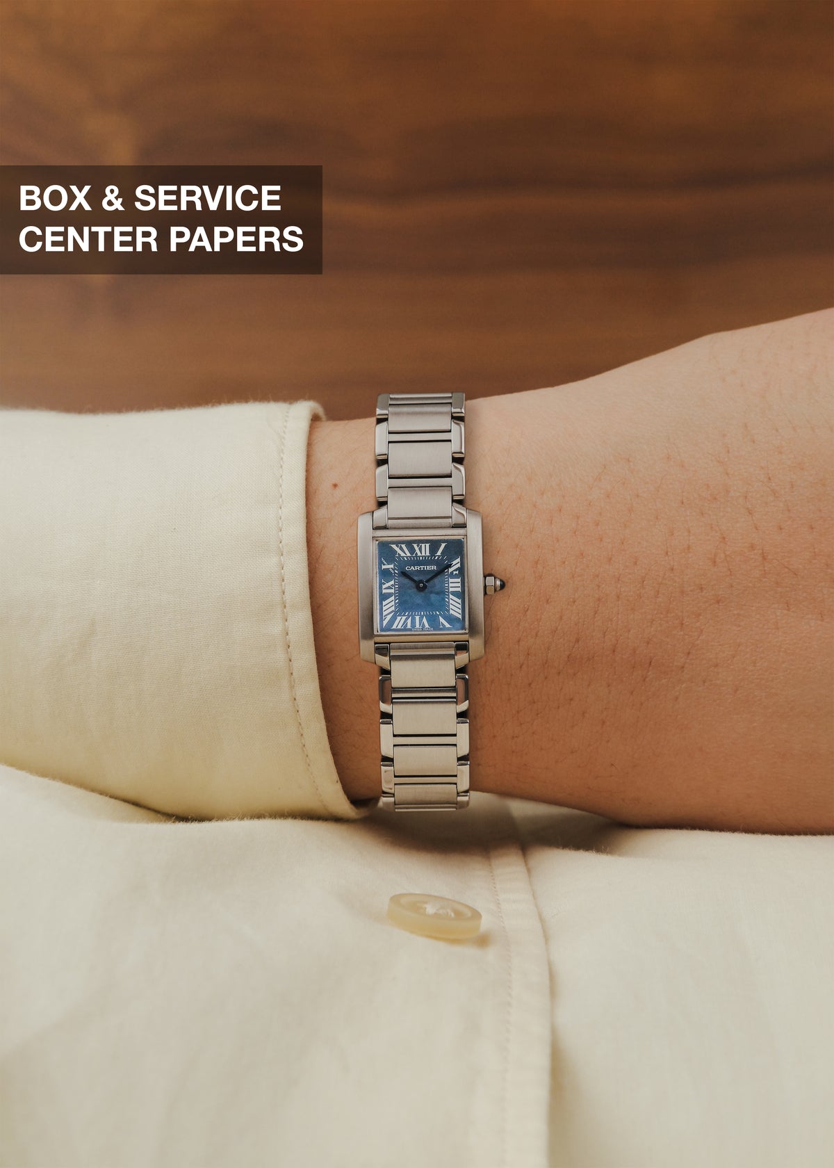 2000s Cartier Tank Francaise "Mother of Pearl"