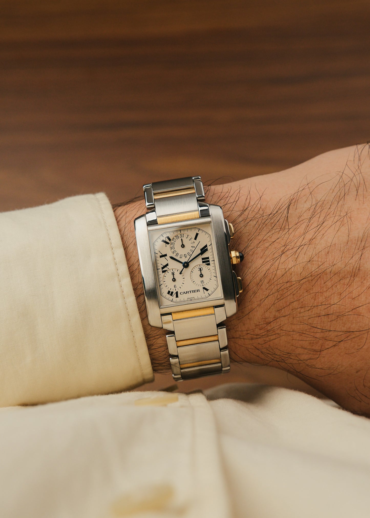 2023 Cartier Tank Francaise "Chronoflex" (Box & Papers)