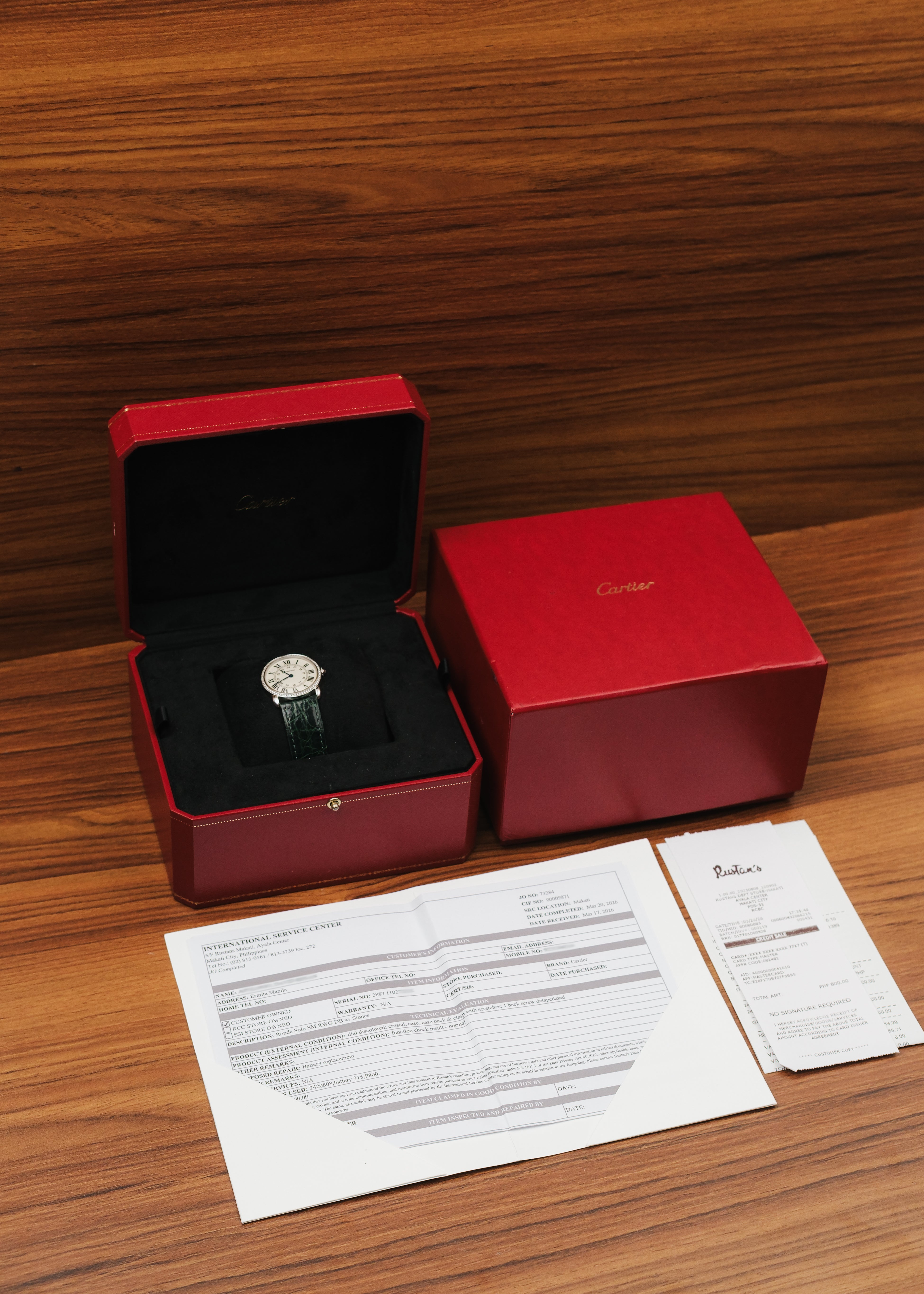 2000s Cartier Ronde Louis 18K Gold w/ Factory Diamonds (Box)