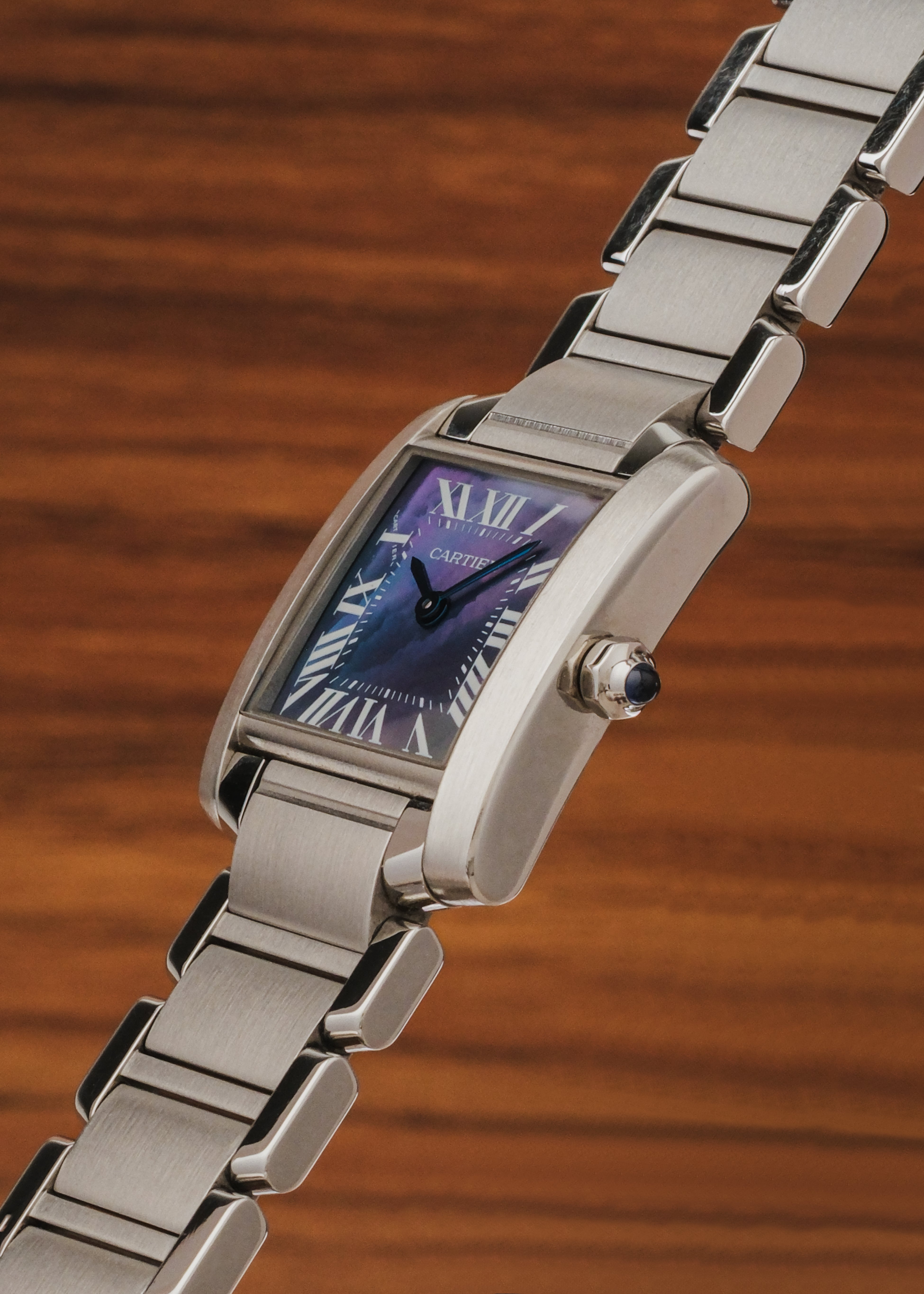 2000s Cartier Tank Francaise "Mother of Pearl" (Box & Papers)