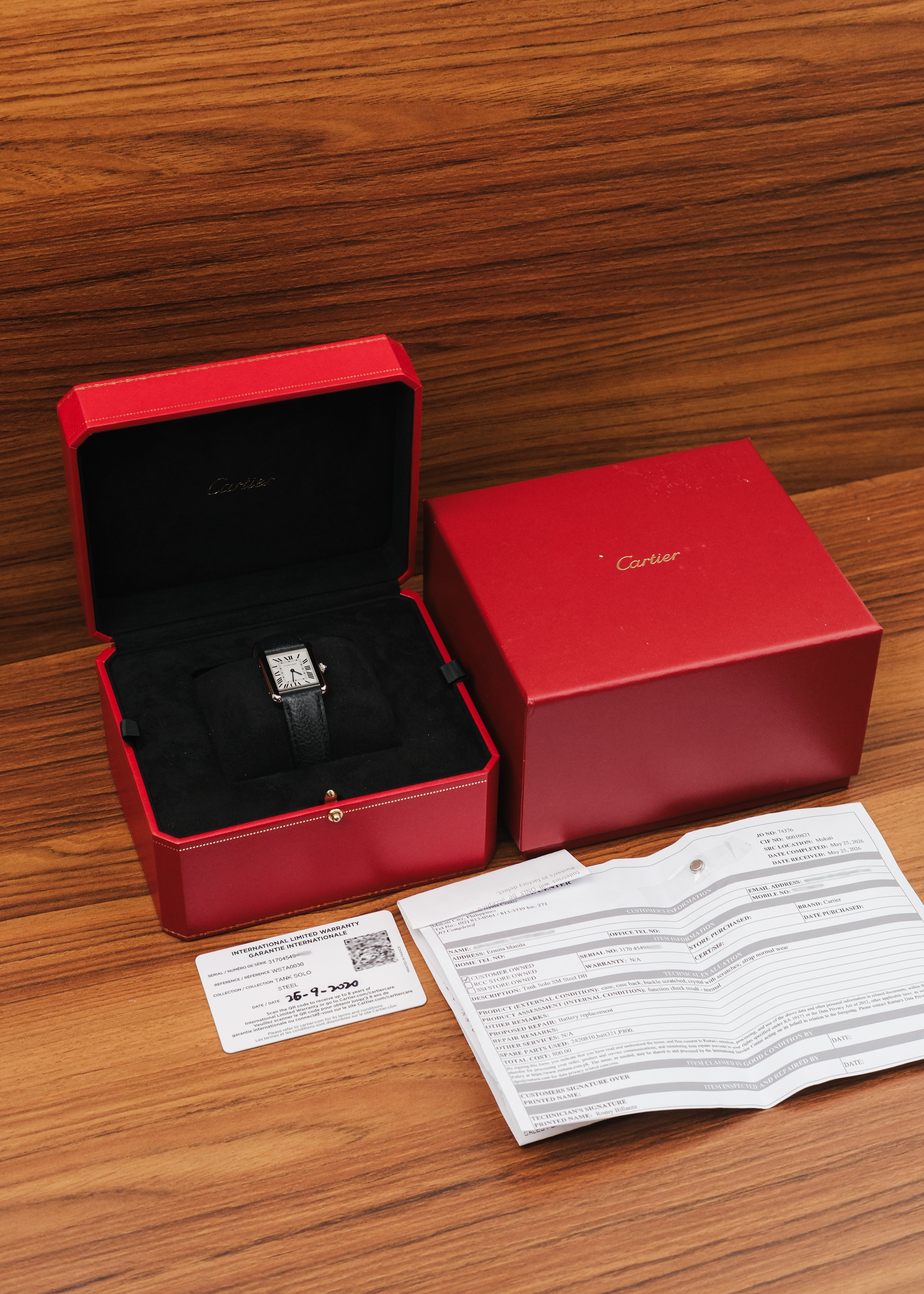 2020 Cartier Tank Solo