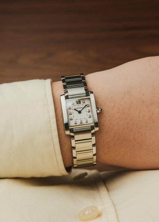 2023 Cartier Tank Francaise (Box & Papers) *Factory Diamond Setting*